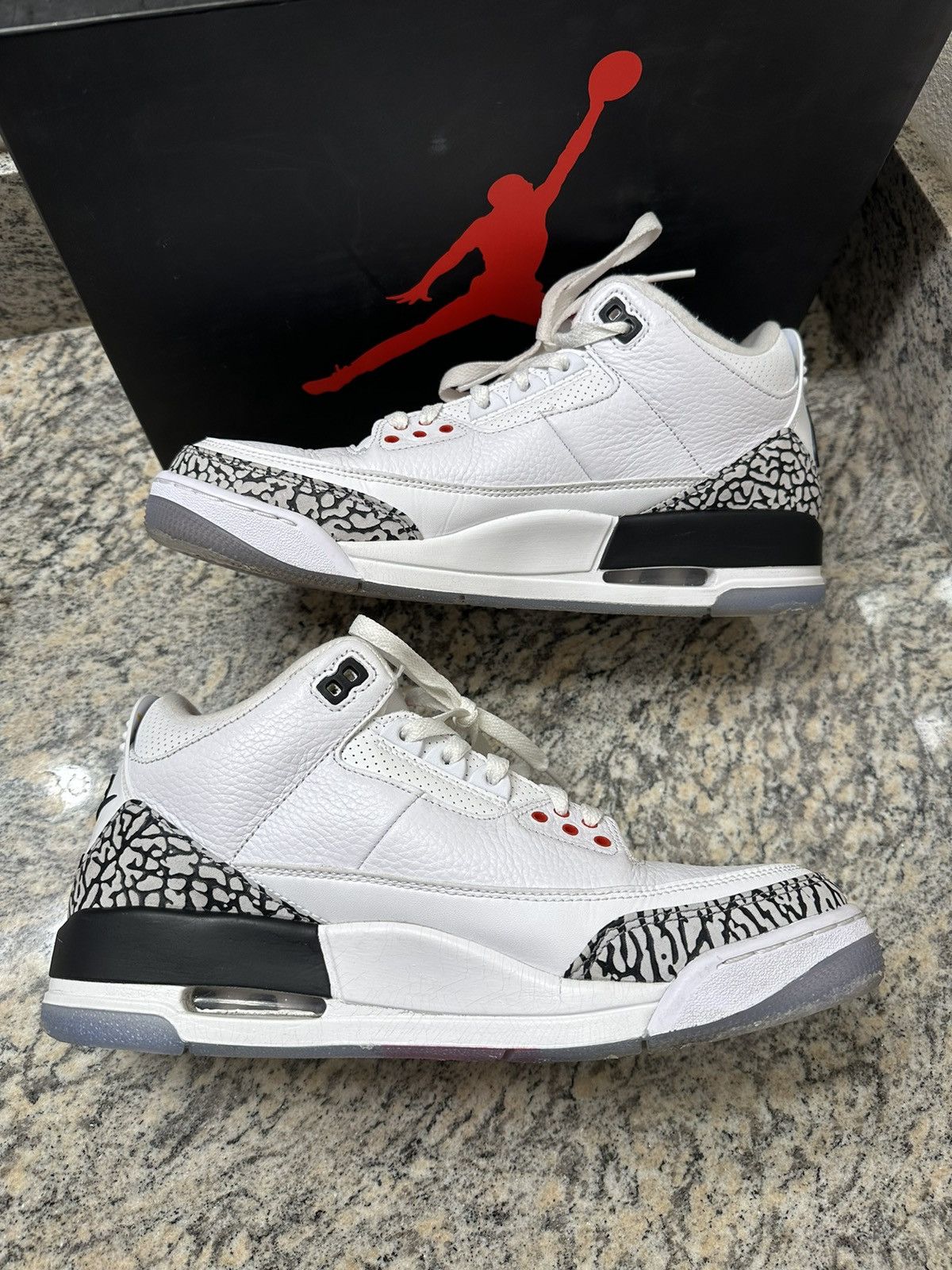 Nike Air jordan white cement 3 NRG free throw line Size US 9.5 / EU 42-43 - 2 Thumbnail