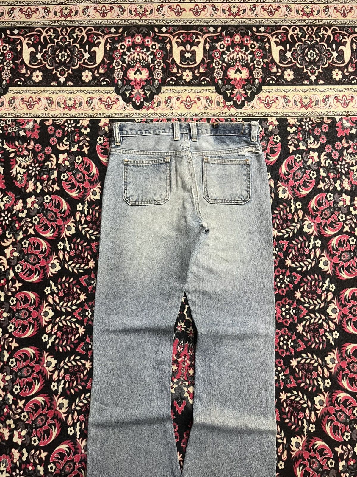 If Six Was Nine ⚡️Flare⚡️Vintage Jormanos Bell Bottom Bush Pants Blue Jeans Size US 29 - 8 Thumbnail