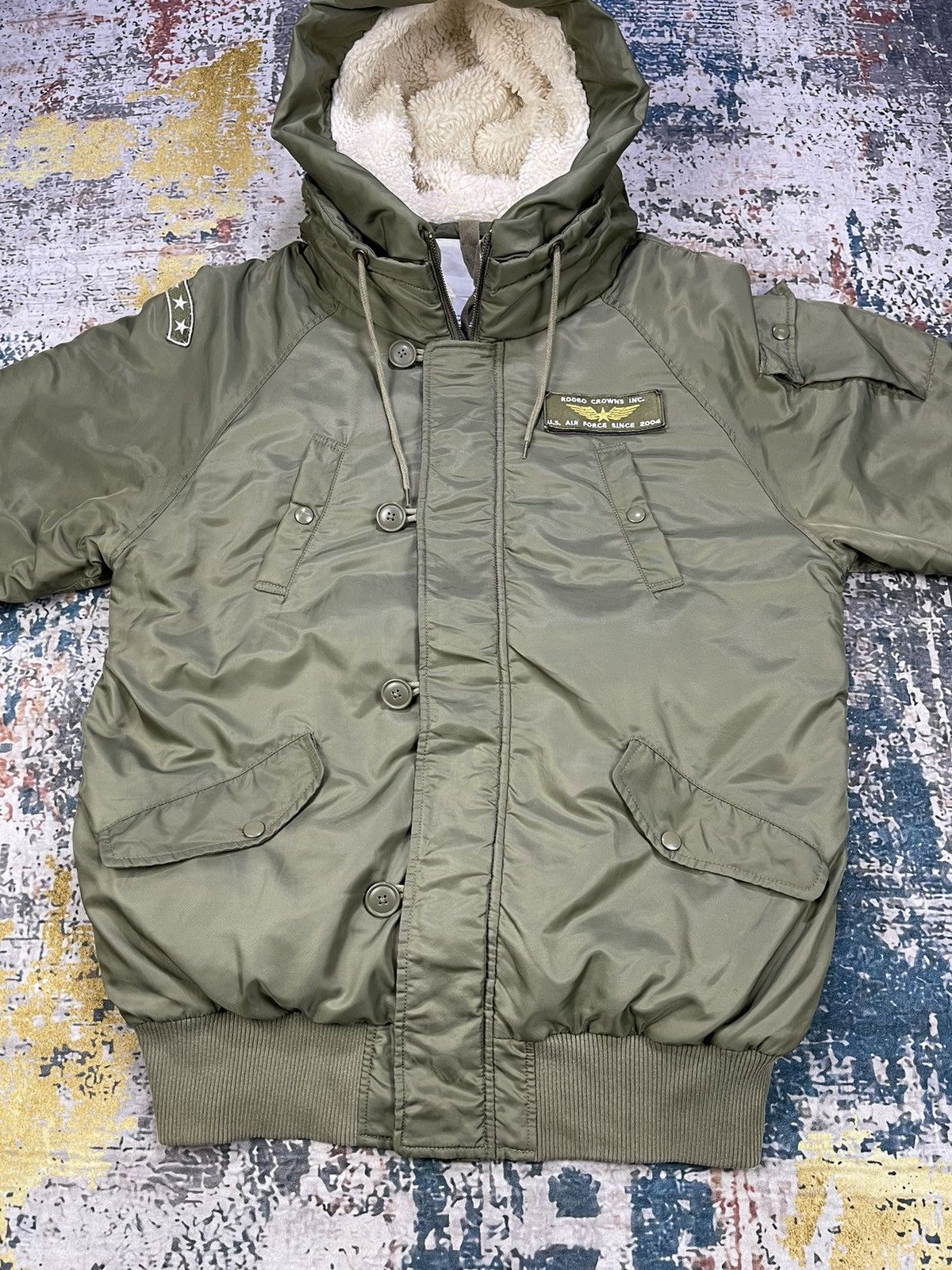 Japanese Brand RCWB Rodeo Crowns Wide Bowl Type N3-B Military Jacket Size M / US 6-8 / IT 42-44 - 3 Thumbnail