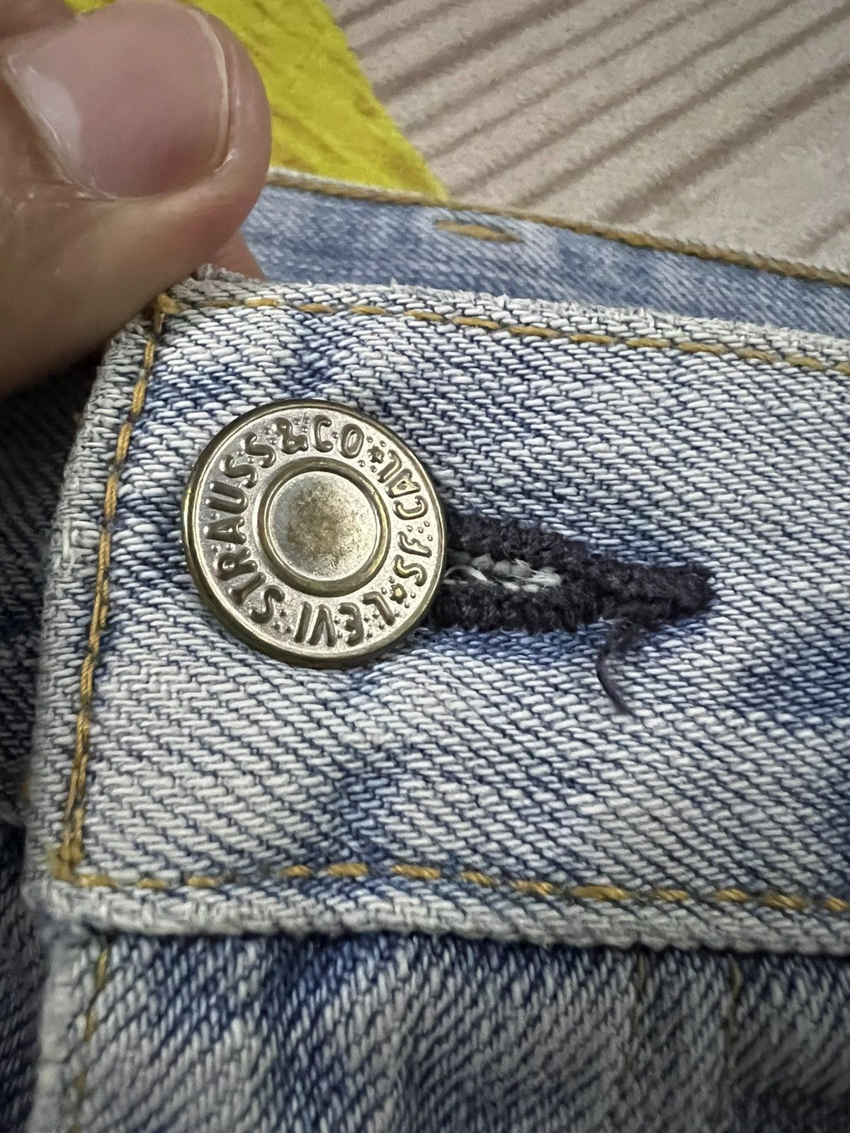 Levi's 💥Vintage Levis 533 Light Wash Distress Jean Size US 30 / EU 46 - 10 Thumbnail