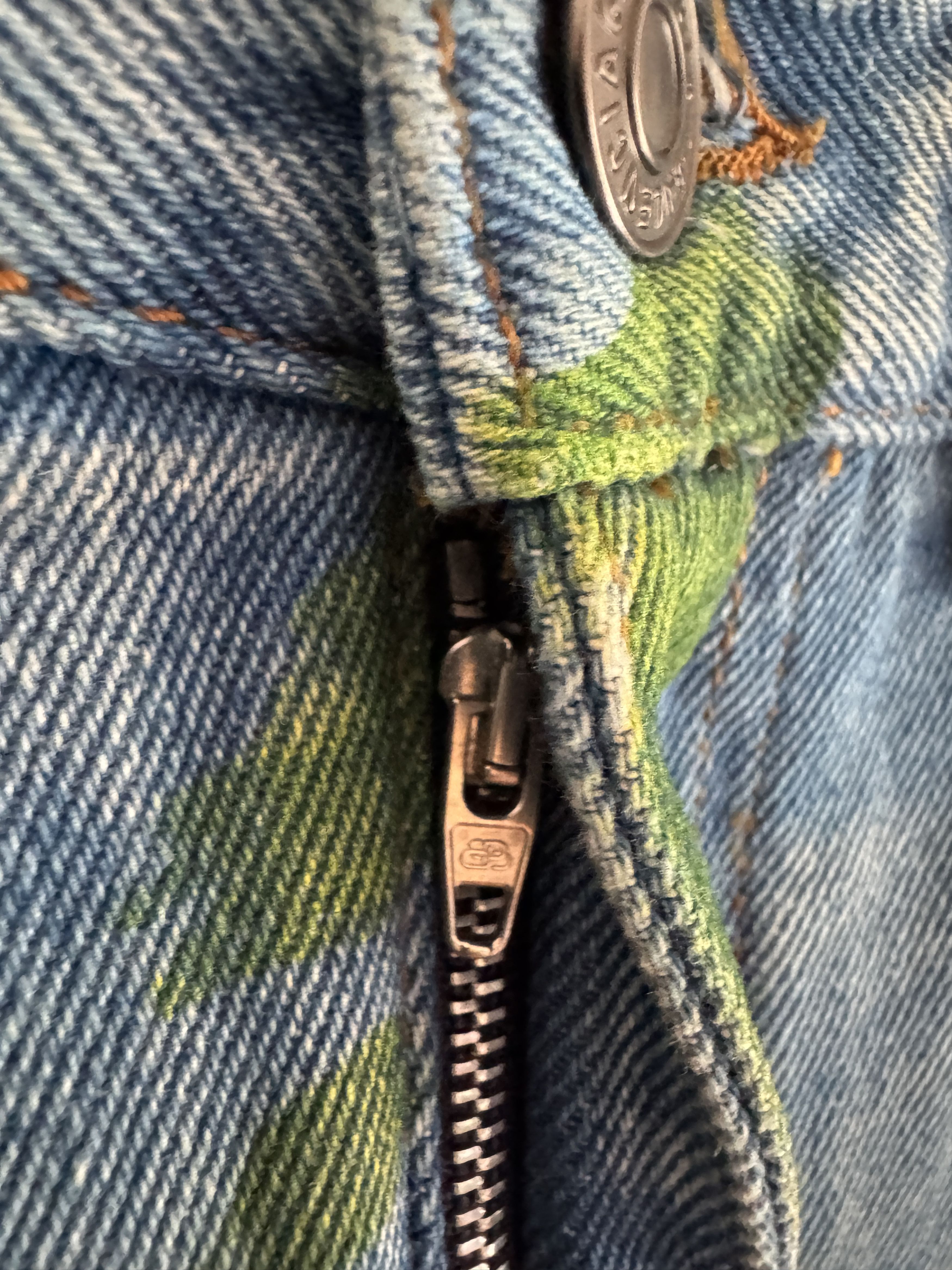 Balenciaga Oversized Earth Print Denim Jeans Size US 30 / EU 46 - 7 Thumbnail