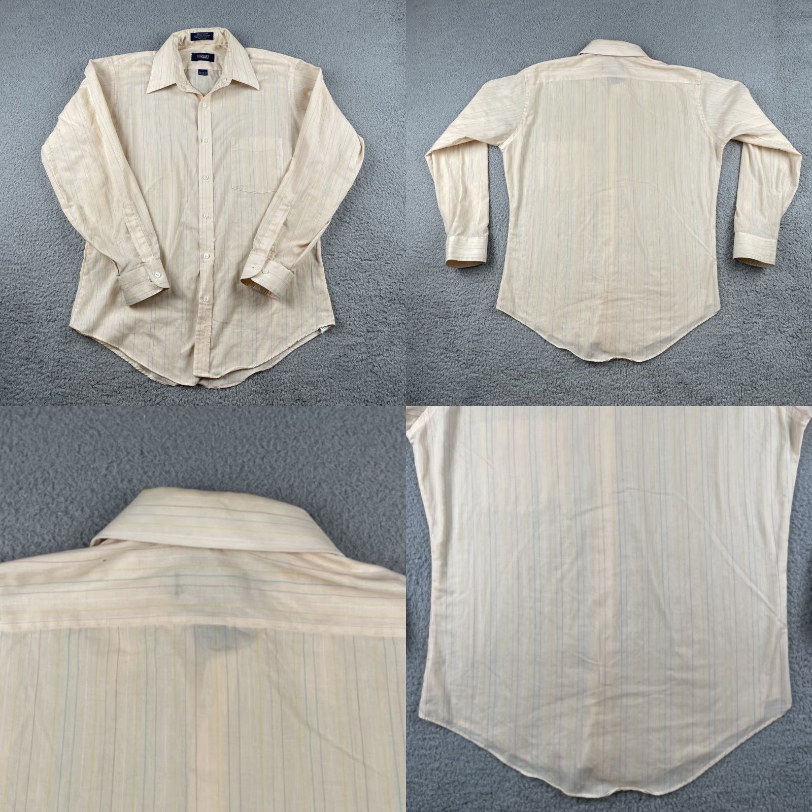 Vintage VINTAGE Stratum Perma Prest Long Sleeve Button Up Shirt 15.5 Large Made In USA Size US L / EU 52-54 / 3 - 8 Thumbnail