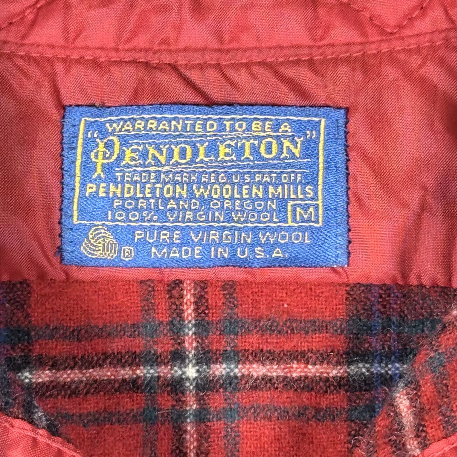 Pendleton VTG Pendleton Shirt Red/Blue Plaid Pure Virgin Wool USA Made Men's Size Medium Size US M / EU 48-50 / 2 - 4 Thumbnail