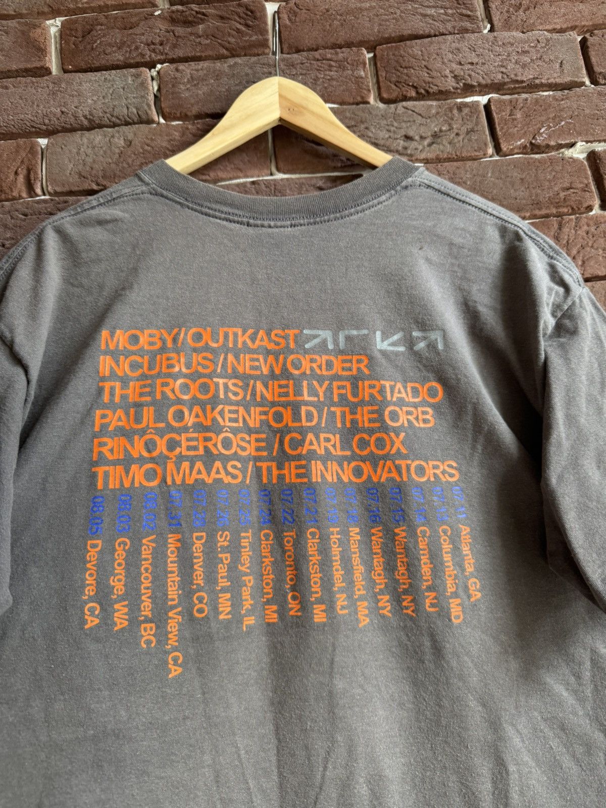 Band Tees Vintage 2001 Area One Festival New Order Moby Tee Band Size US L / EU 52-54 / 3 - 7 Thumbnail