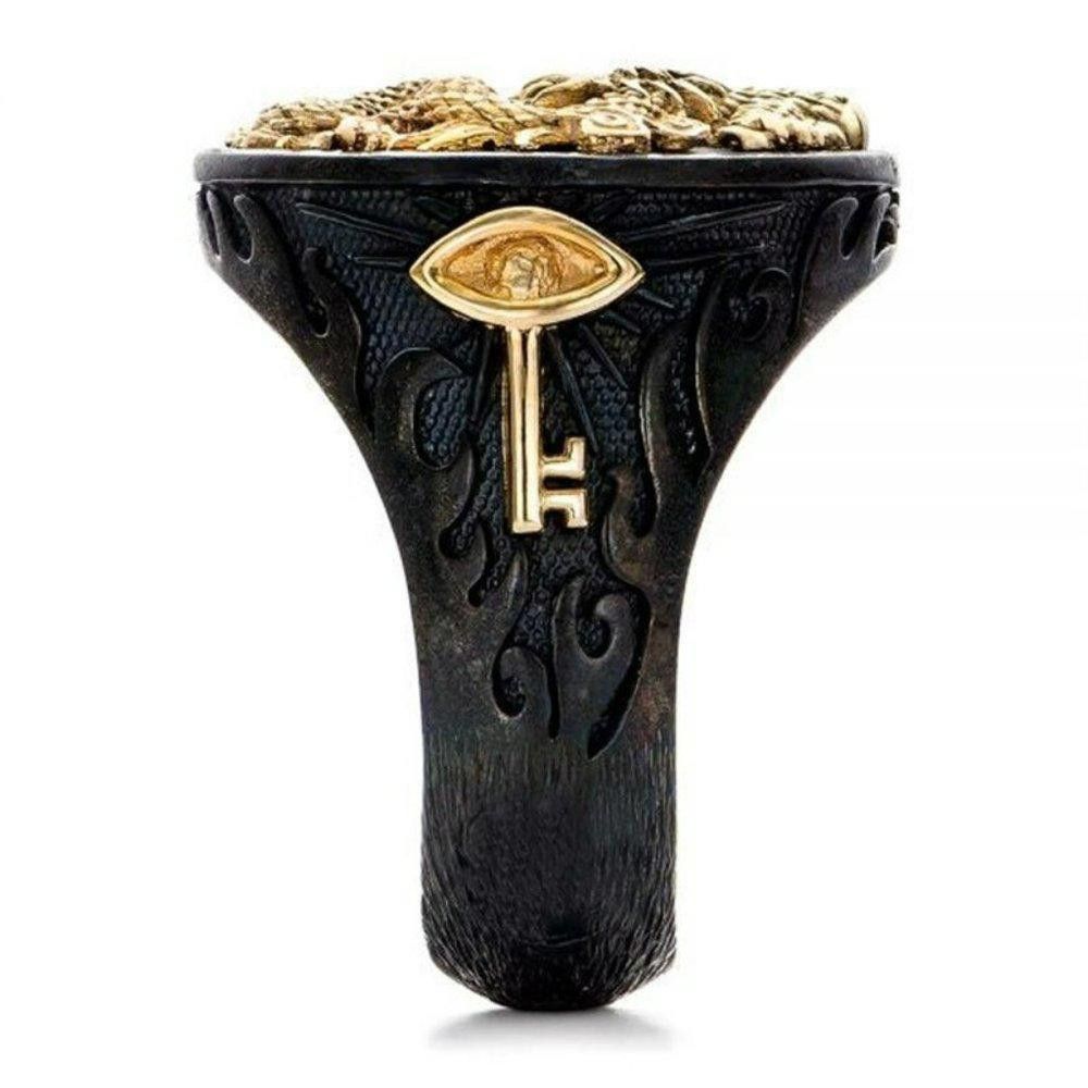 Designer Men's "The Rising Dragon" Capitan Collection Chinese Ring Size ONE SIZE - 5 Thumbnail