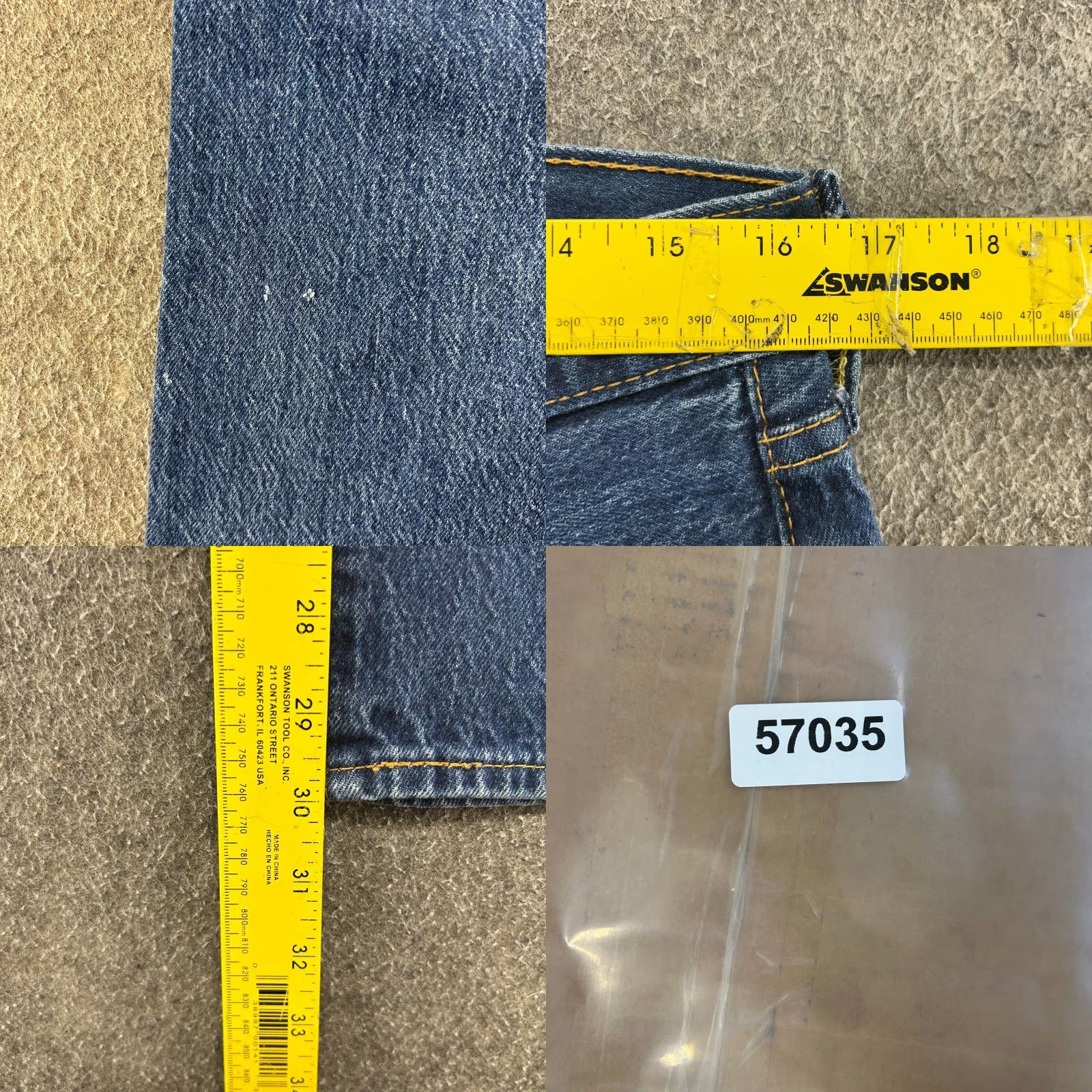 Levi's VINTAGE Levi's 501 Jeans Mens 33x32 Blue Regular Fit Medium Wash Button Fly Straight Style 5-Pocket Denim Cotton Size US 33 - 8 Thumbnail