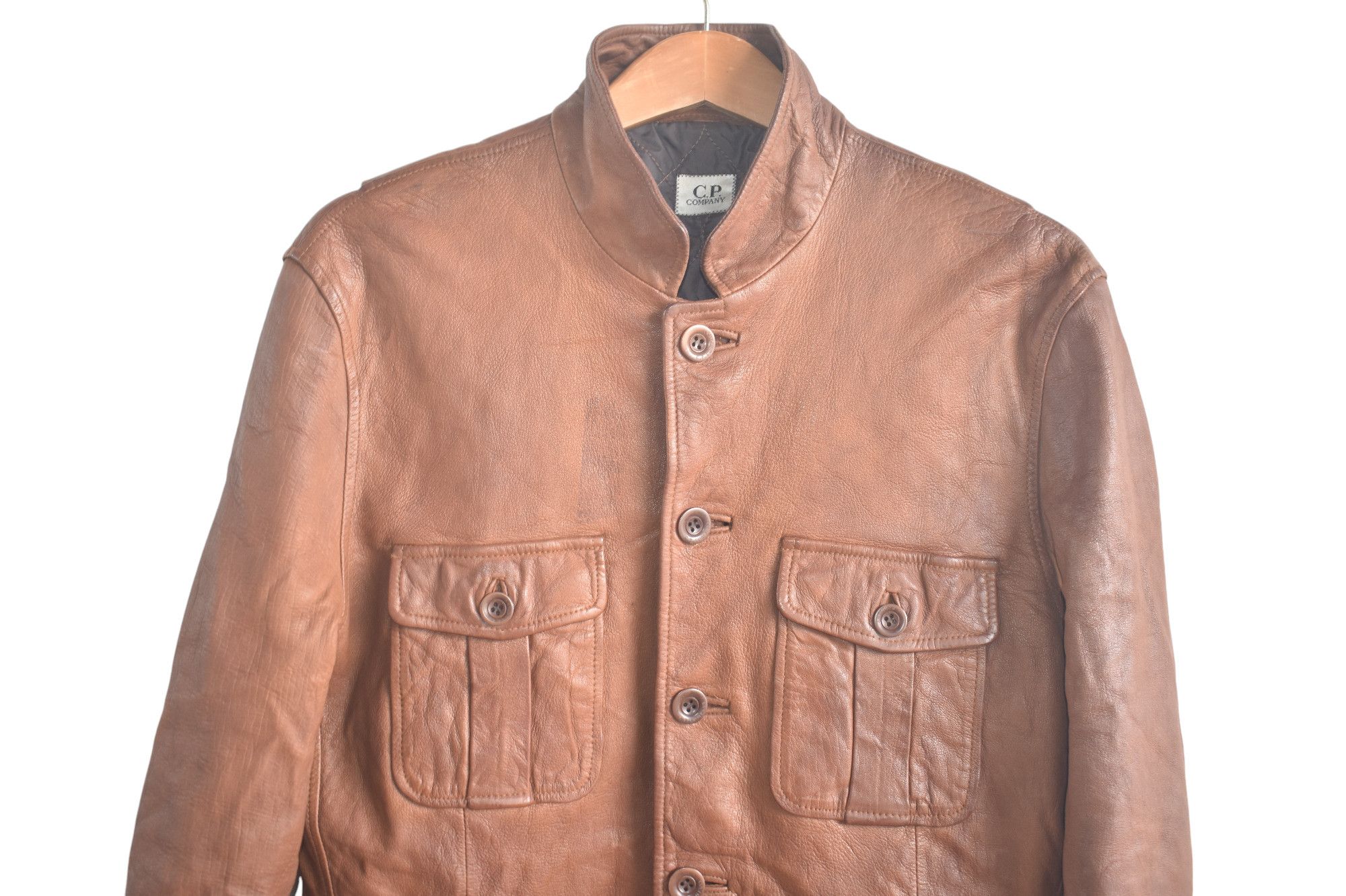 C.P. Company × Vintage VINTAGE CP COMPANY LEATHER JACKET A064 Size S / US 4 / IT 40 - 2 Thumbnail