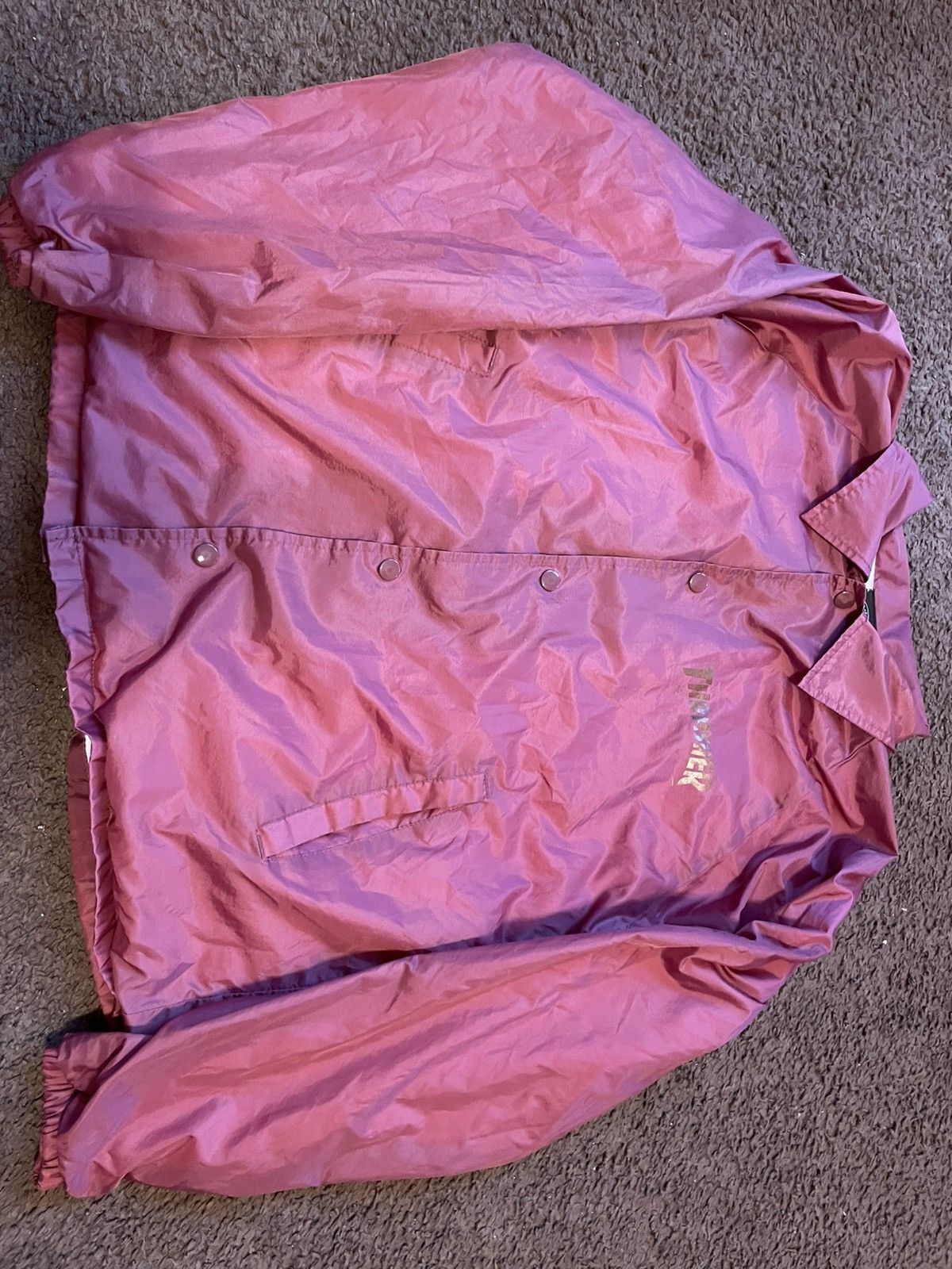 Thrasher Thrasher Men's Burgundy and Gold Windbreaker Size US M / EU 48-50 / 2 - 1 Thumbnail