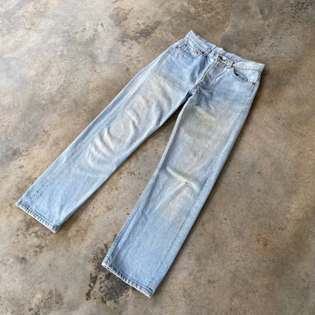 Levi's Vintage Clothing Vintage 90s Levi's 501 Distressed Dirty Wash Faded Grunge Size US 29 - 2 Thumbnail