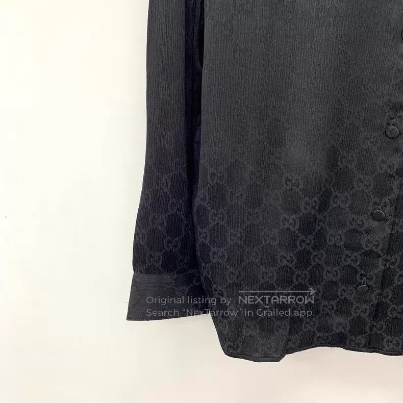 Gucci Gucci Black logo dark pattern full print mulberry silk lap Size US XXS / EU 40 - 4 Thumbnail