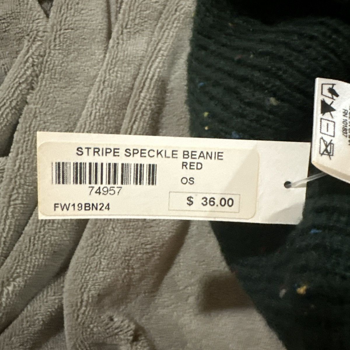 Supreme Supreme Stripe Speckle Beanie FW19 Red Green Christmas Size ONE SIZE - 6 Thumbnail