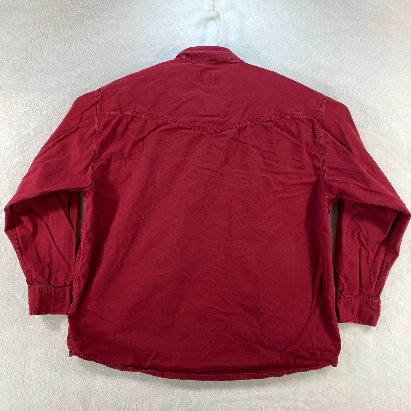 Vintage Resistol Rodeo Gear Long Sleeve Button Up Red Shirt Mens XL 100% Cotton Size US XL / EU 56 / 4 - 2 Thumbnail