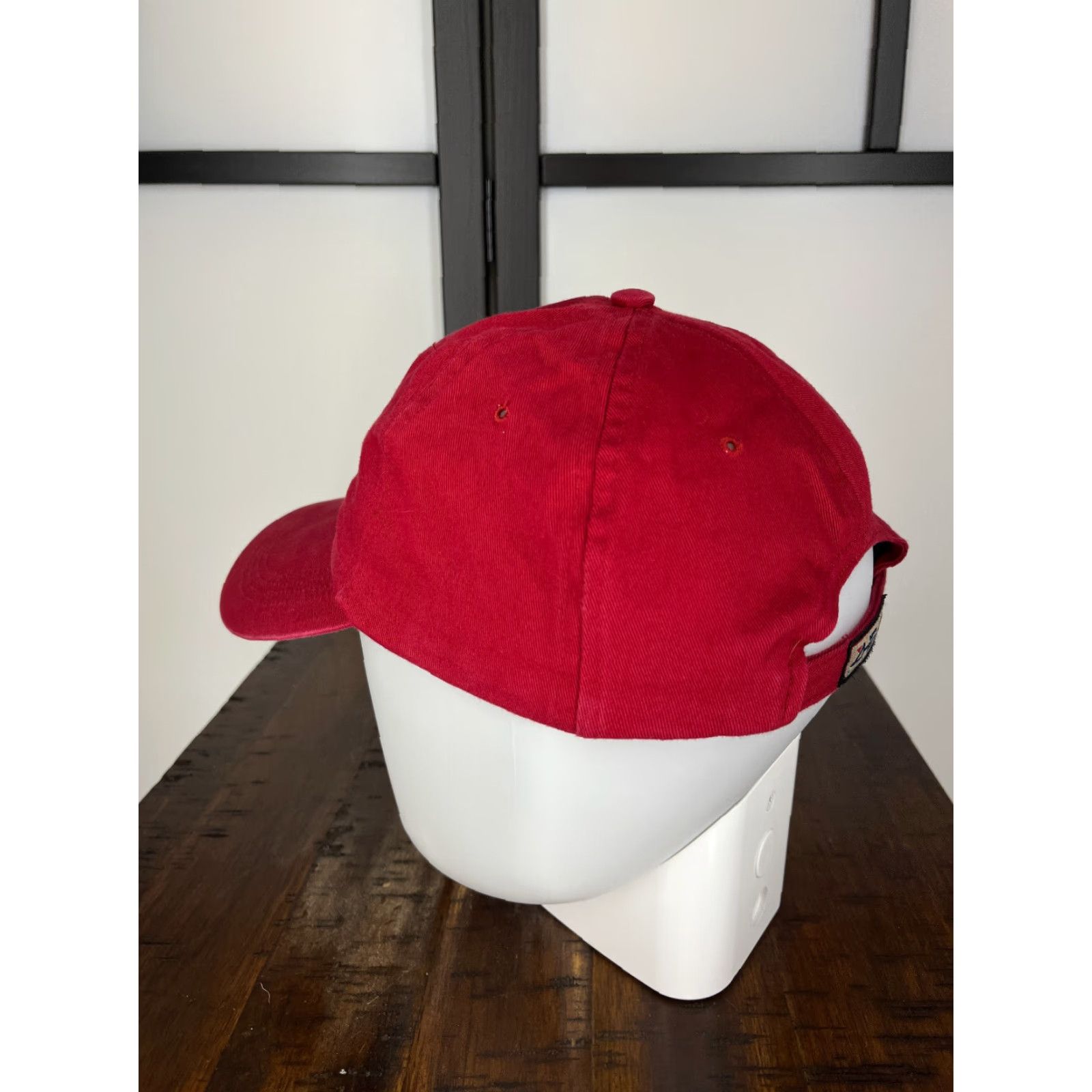 Vintage Ahead Quarry Hat Cap Strap Back Adult Red Cotton Embroidered Twill Baseball Cap Men Size One Size Adjustable Lightweight Casual Outdoor Sports Logo Size ONE SIZE - 5 Thumbnail