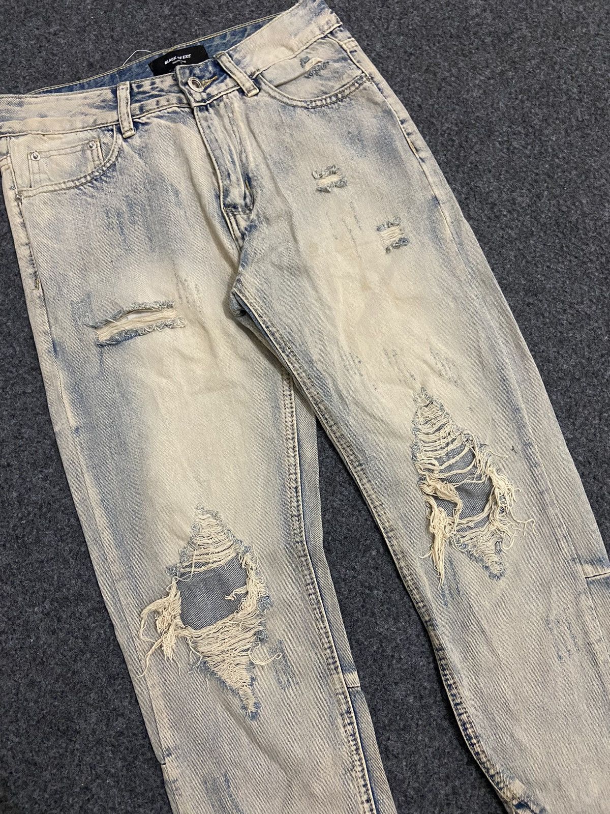 Hysteric Glamour × If Six Was Nine × Le Grande Bleu (L.G.B.) Black of exit denim pants desetresed rider Size US 27 - 2 Thumbnail