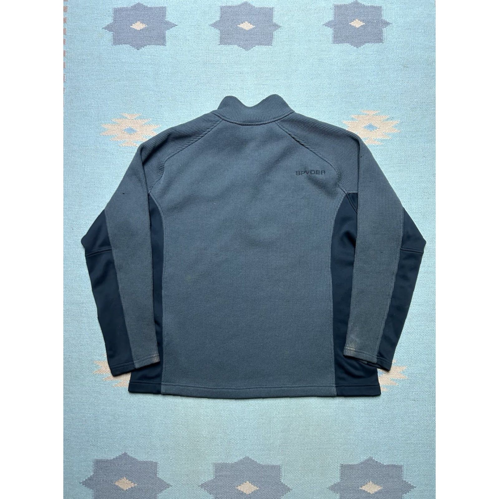 Spyder Spyder 1/4 Zip Pullover Knit Sweater Long Sleeve Jacket Gray Black XL Jacket Mens Size US XL / EU 56 / 4 - 7 Thumbnail