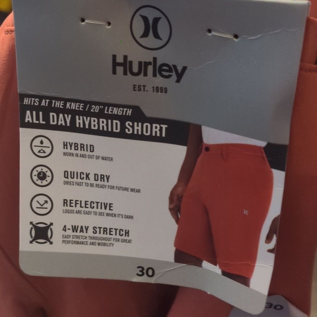 Hurley Hurley Orange All Day Hybrid Shorts Size 30 Size US 30 / EU 46 - 9 Thumbnail