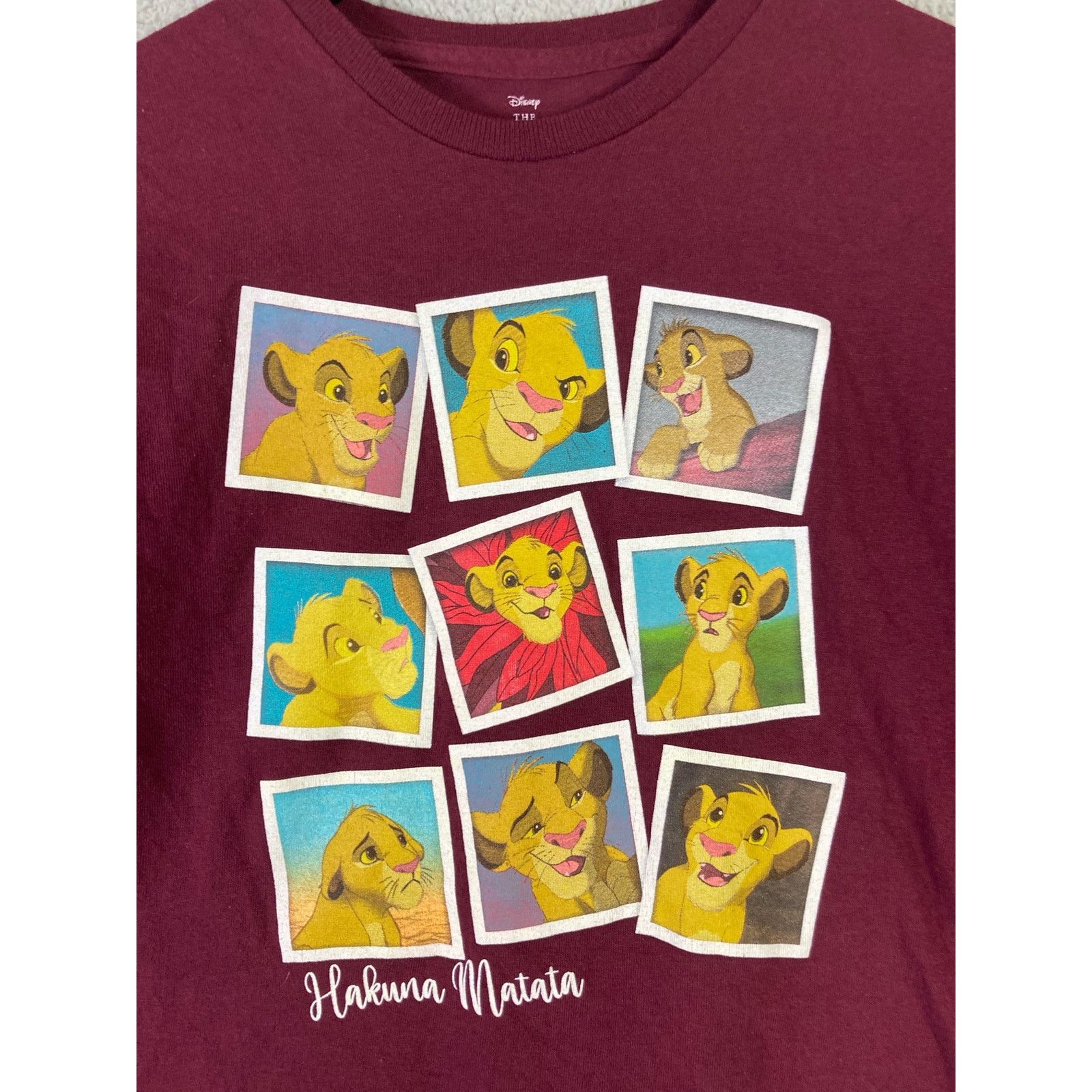 Disney Disney The Lion King Hakuna Matata Maroon Crop Top XS Size XS / US 0-2 / IT 36-38 - 4 Thumbnail