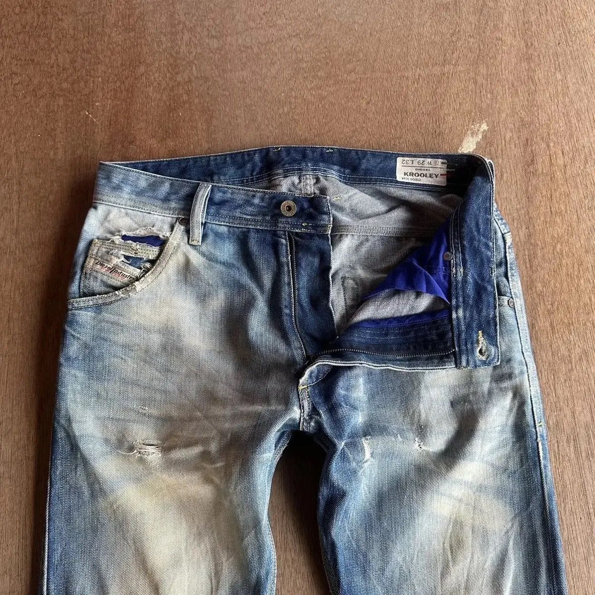 Diesel SUPER SICKS ‼️Vintage DIESEL Jeans Selvedge Distressed Denim Size US 30 / EU 46 - 8 Thumbnail