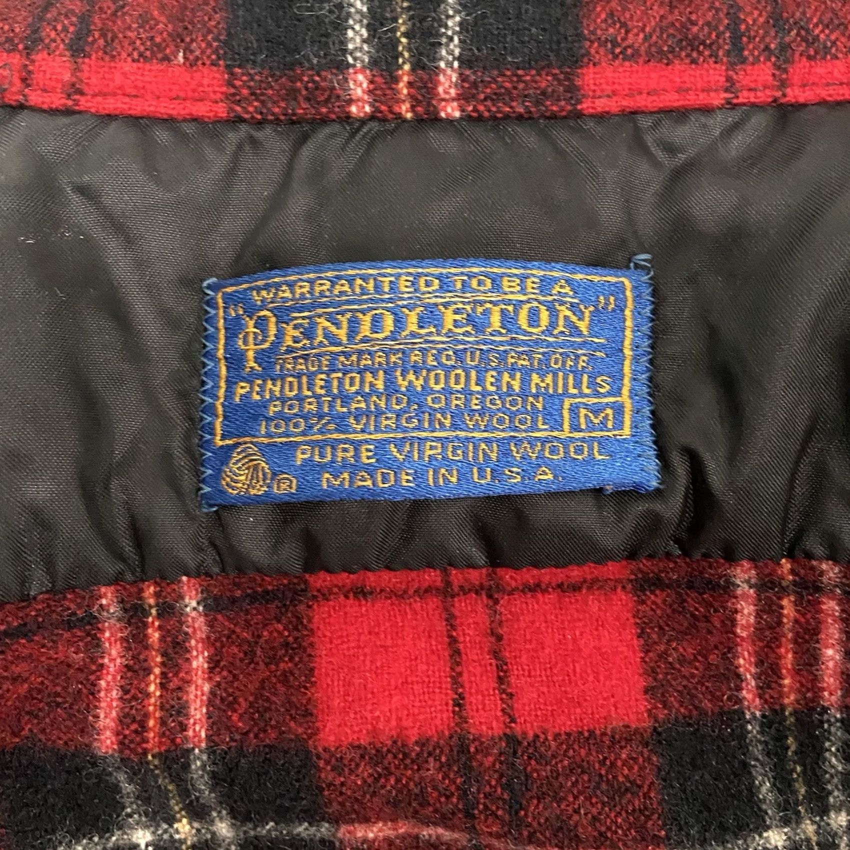 Pendleton VTG Pendleton Board Shirt Mens M Wool Flannel Red Plaid Button-Down with Pockets, Classic Fit, 70s 80s USA Size US M / EU 48-50 / 2 - 4 Thumbnail