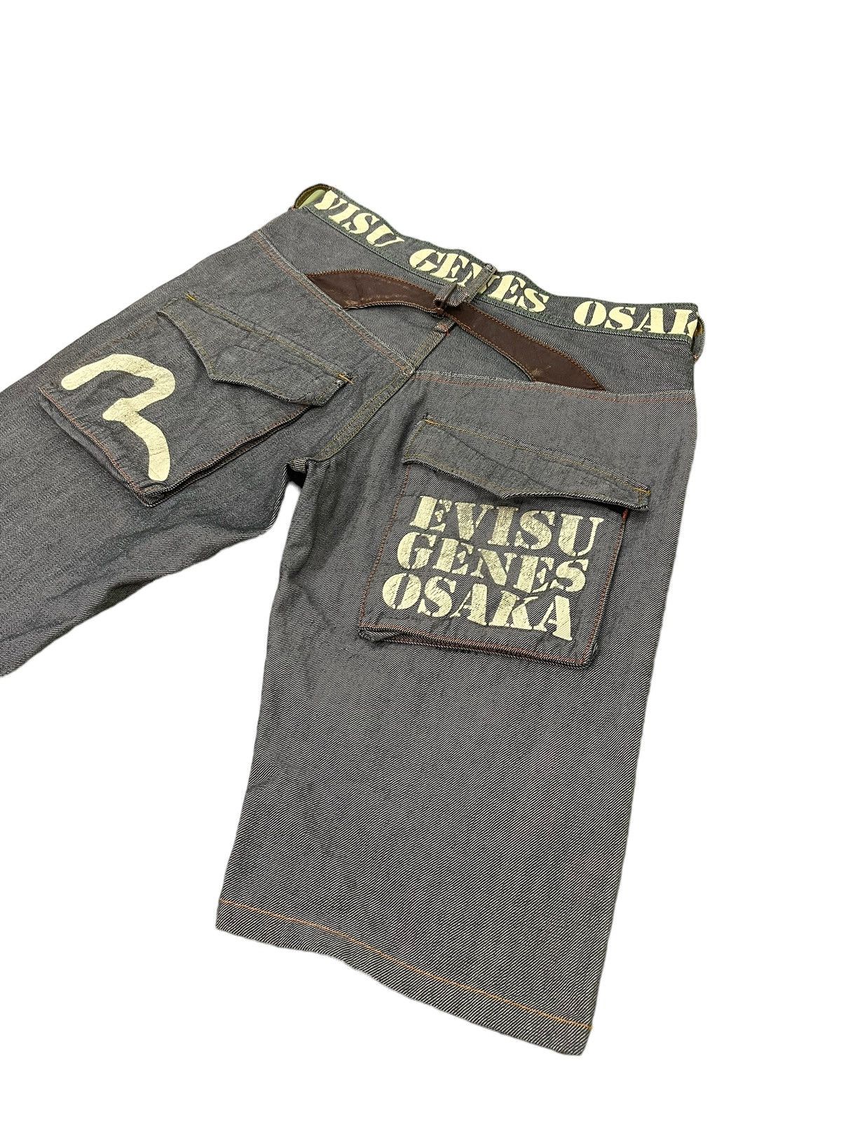 Evisu Cropped Jeans Y2K Evisu Genes Osaka Regular Fit 8🟦5 Size US 35 - 3 Thumbnail