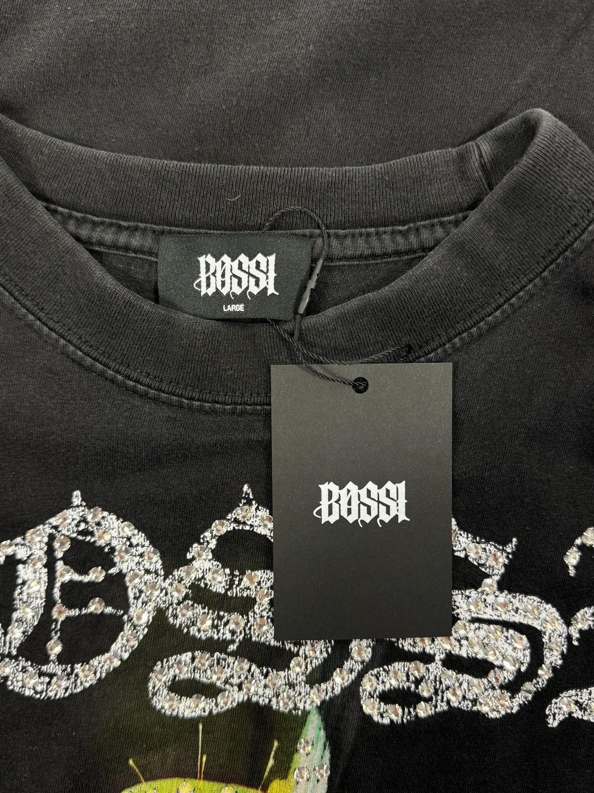 Bossi Sportswear 1/1 RHINESTONE EMBELLISHED VINTAGE T-SHIRT Size US L / EU 52-54 / 3 - 5 Thumbnail