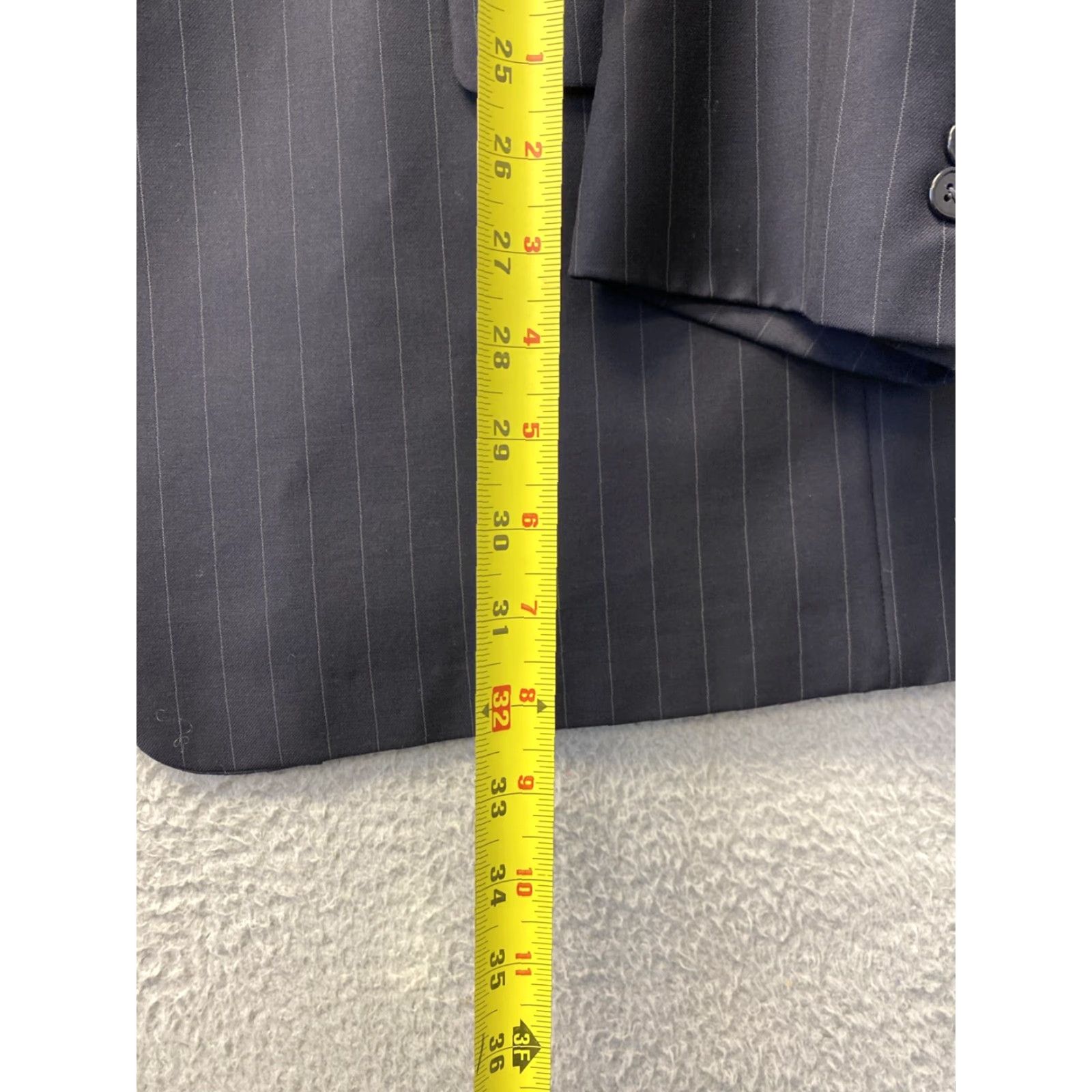 Joseph Abboud Joseph Abboud Navy Blue Pinstripe Suit 2 Piece 48R Regular Fit Mens Size 48R - 5 Thumbnail