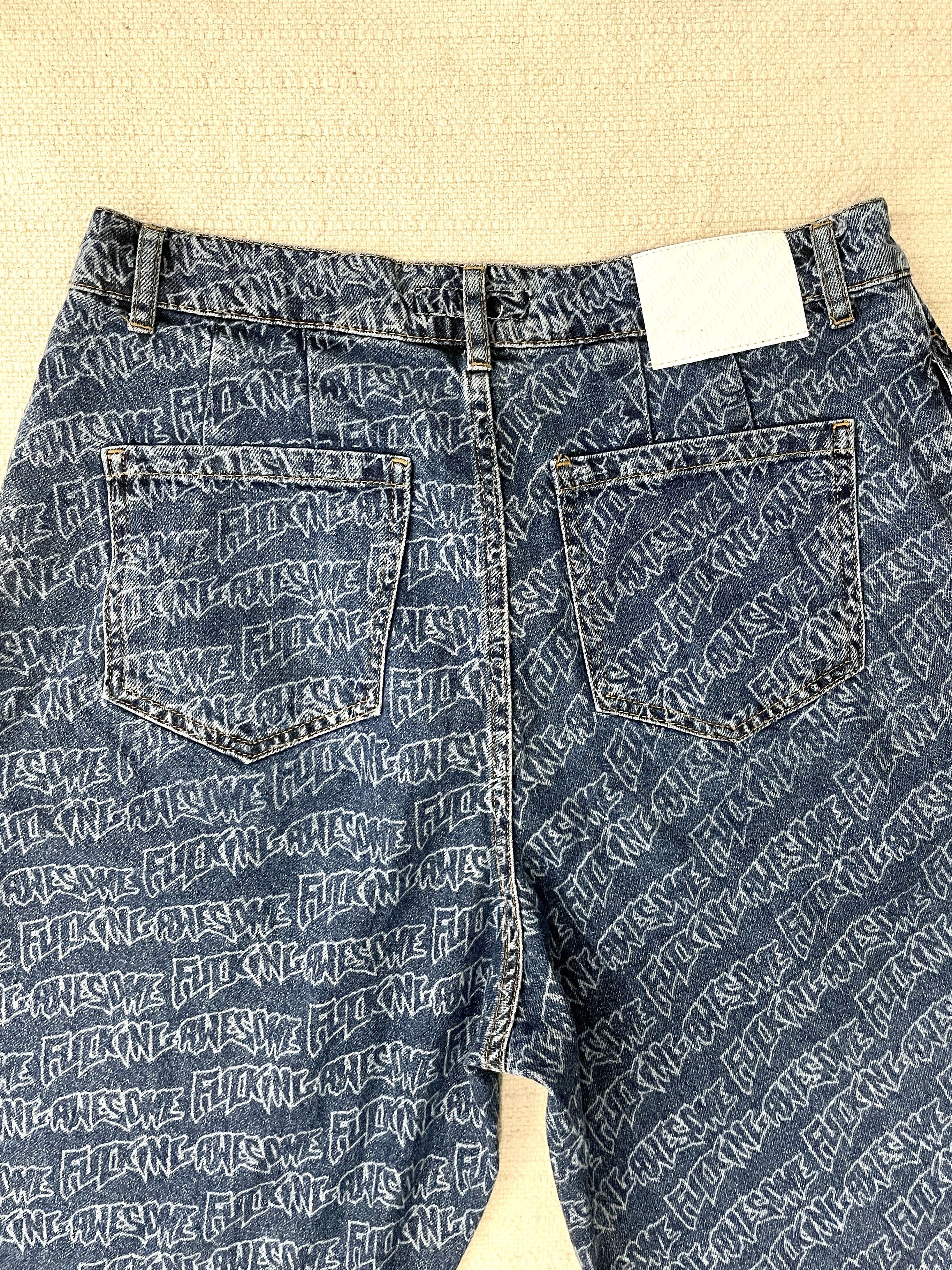 Fucking Awesome FUCKING AWESOME BAGGY JEANS STAMP DENIM PANTS TROUSERS Size US 32 / EU 48 - 10 Thumbnail