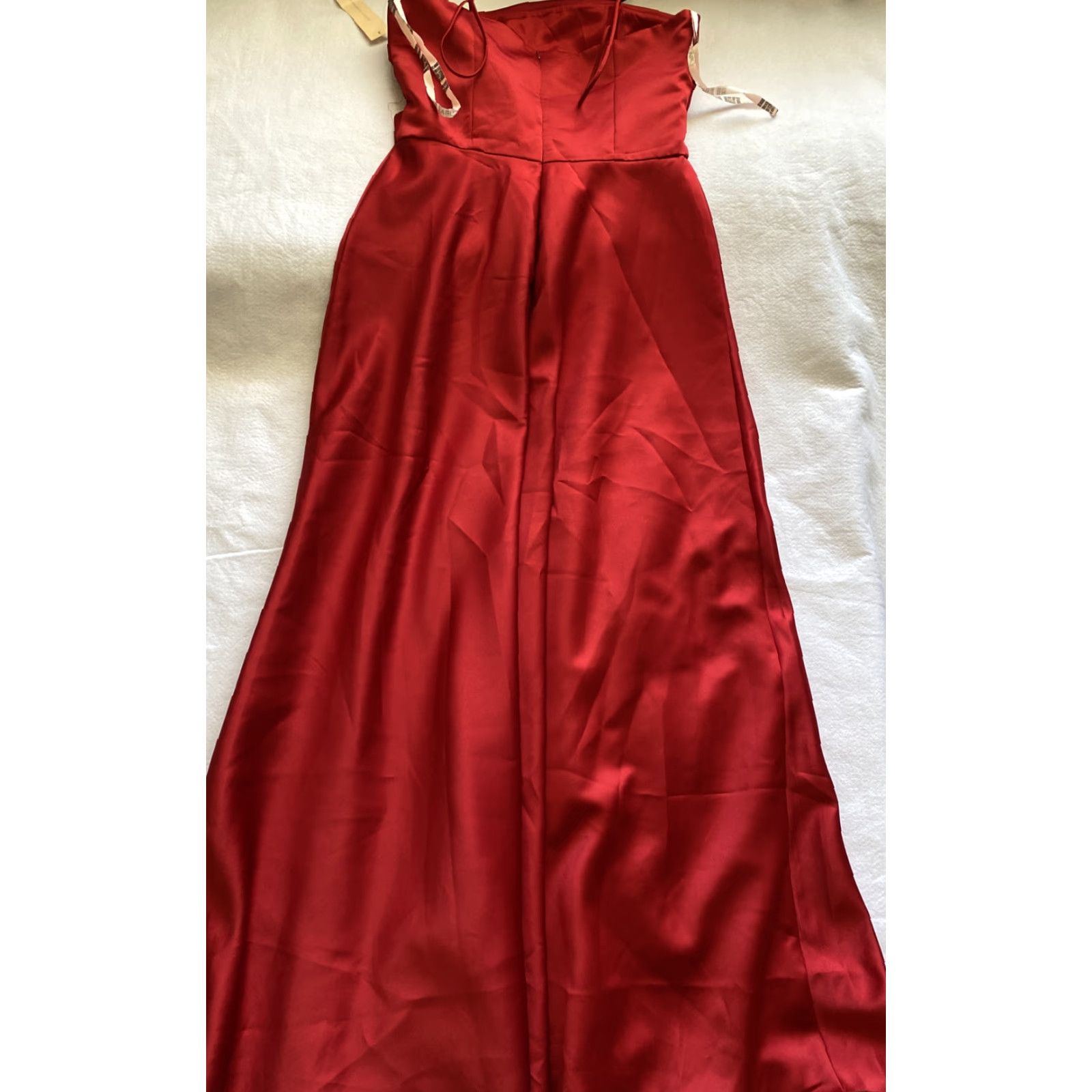 Vintage DeLaru by Sheila Yen Dress Sz 7/8 Red Long Formal Bridesmaid Prom / 21-29 Size ONE SIZE - 2 Thumbnail