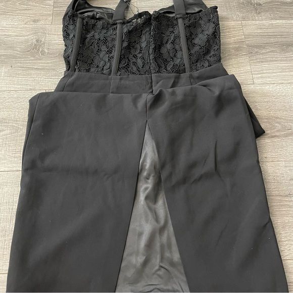 Other Bardot Corset Lace Panel Dress Black Back Slit Sleeveless LB Size M / US 6-8 / IT 42-44 - 5 Thumbnail