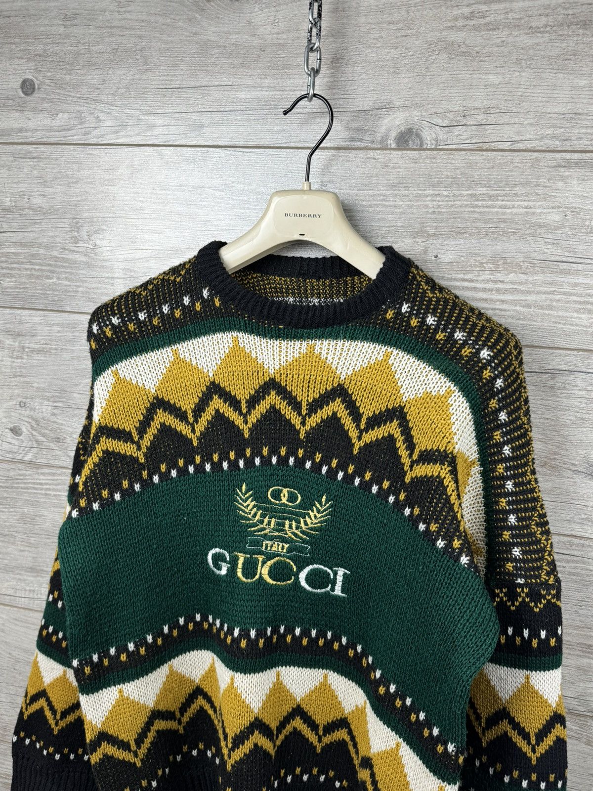 Japanese Brand 90s Gucci style sweater rare vintage Size US M / EU 48-50 / 2 - 5 Thumbnail