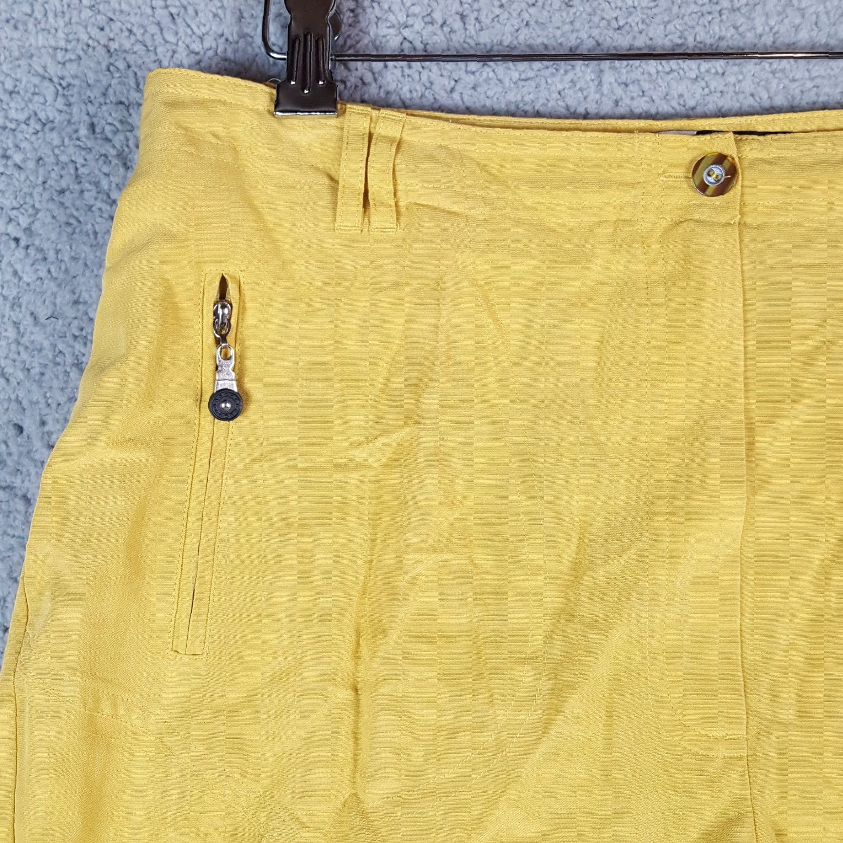 Vintage Y2K Yellow Breathable Linen Golf Chinos Size 14 Preppy Tennis Bermuda Shorts VTG Size 36" / US 14 / IT 50 - 4 Thumbnail