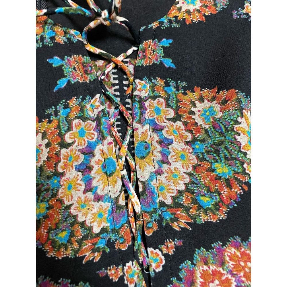 Nanette Lepore Nanette Lepore Silk Patchwork Long Sleeve Mini Dress Size 1 Size XL / US 12-14 / IT 48-50 - 9 Thumbnail