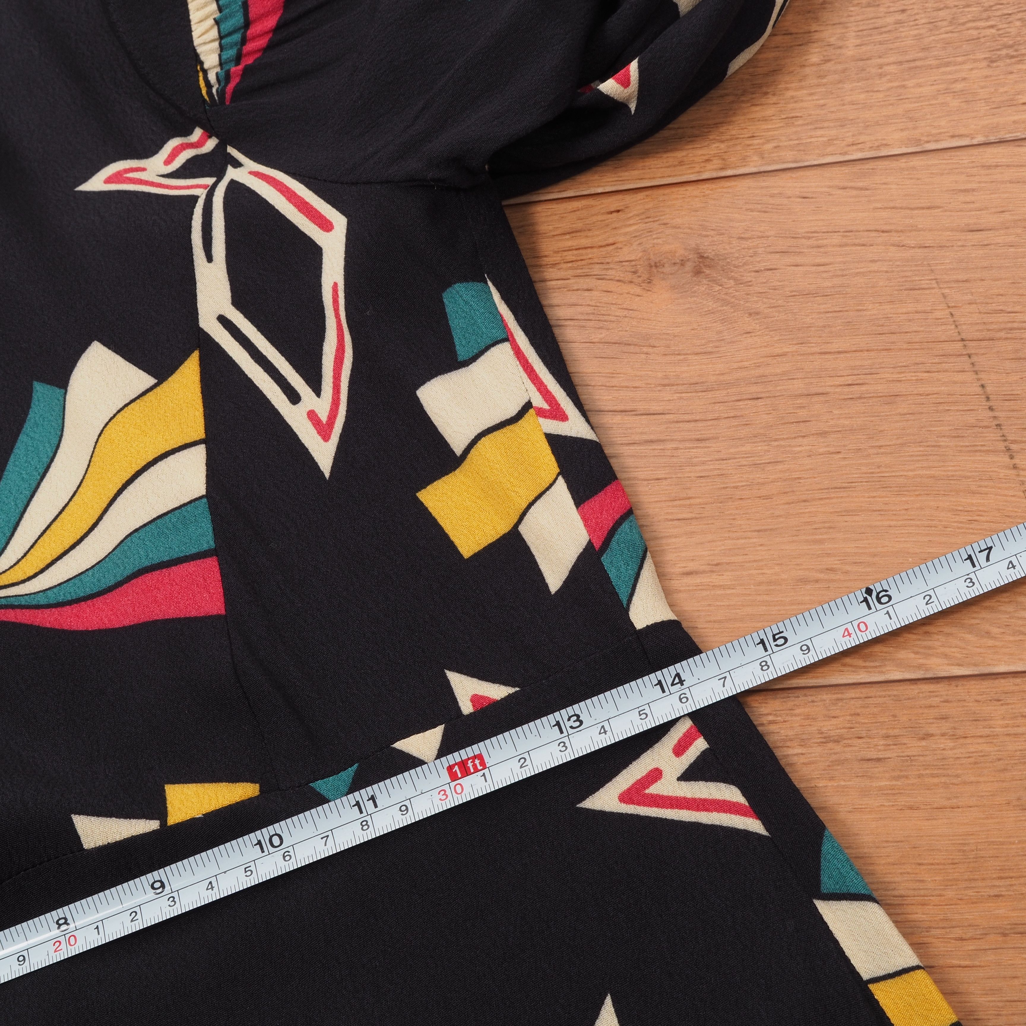 ba&sh Ba&sh Violette Noir Viscose Geometric Print Dress Size S / US 4 / IT 40 - 12 Thumbnail