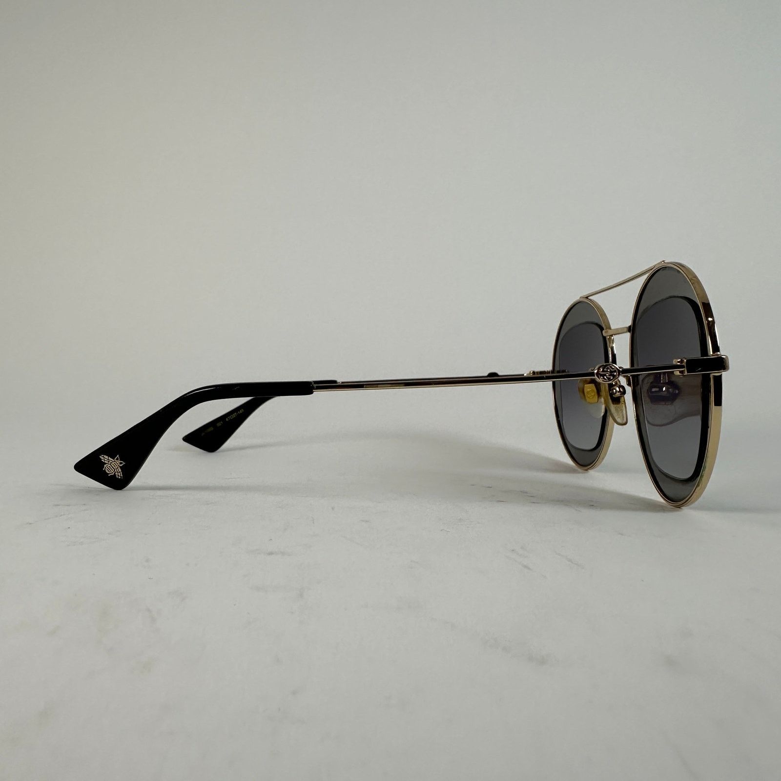 Gucci Gucci Gold Frame Circle Lense Glasses Size ONE SIZE - 5 Thumbnail