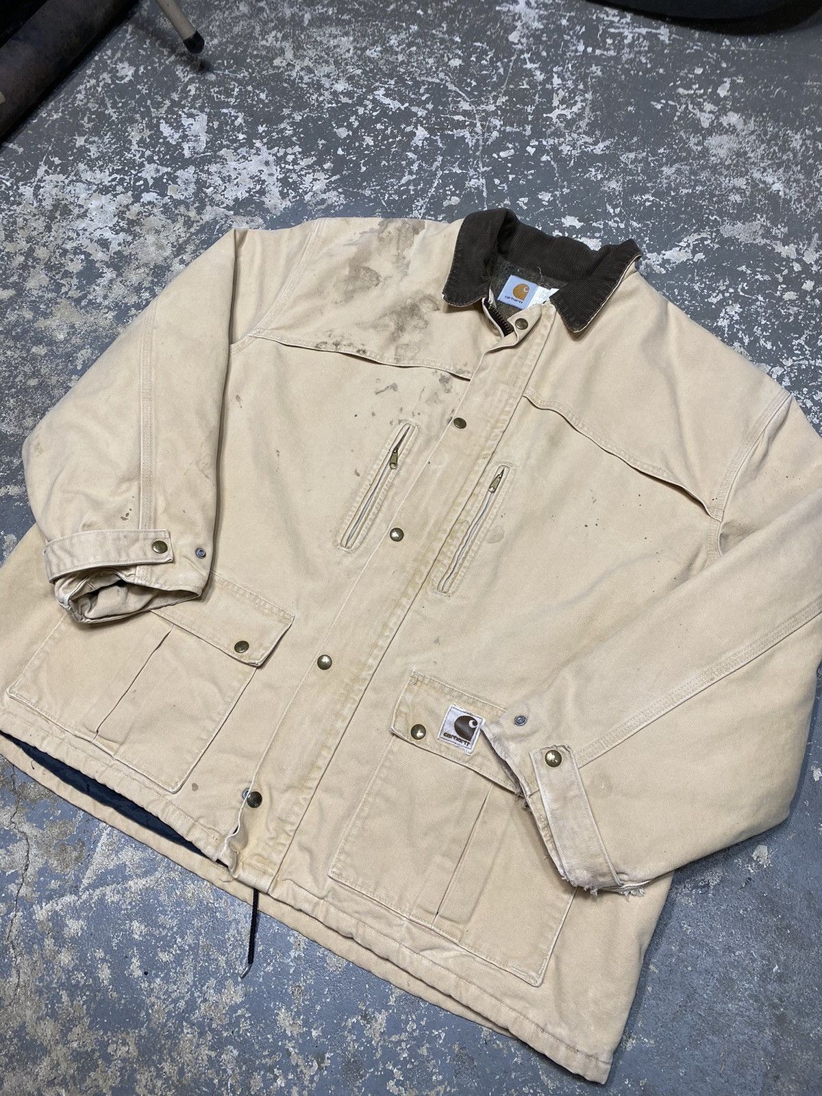 Carhartt × Vintage Vintage Carhartt Chore Work Cape Jacket CB2595 Size US XXL / EU 58 / 5 - 3 Thumbnail