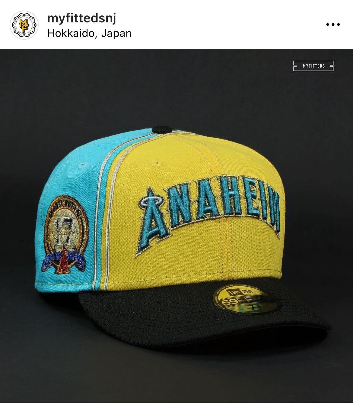 image of Mlb x Myfitteds 7 1/4 Shohei Otani Hokkaido Fighters Annaheim Angels Japan in Turqouise, Men's