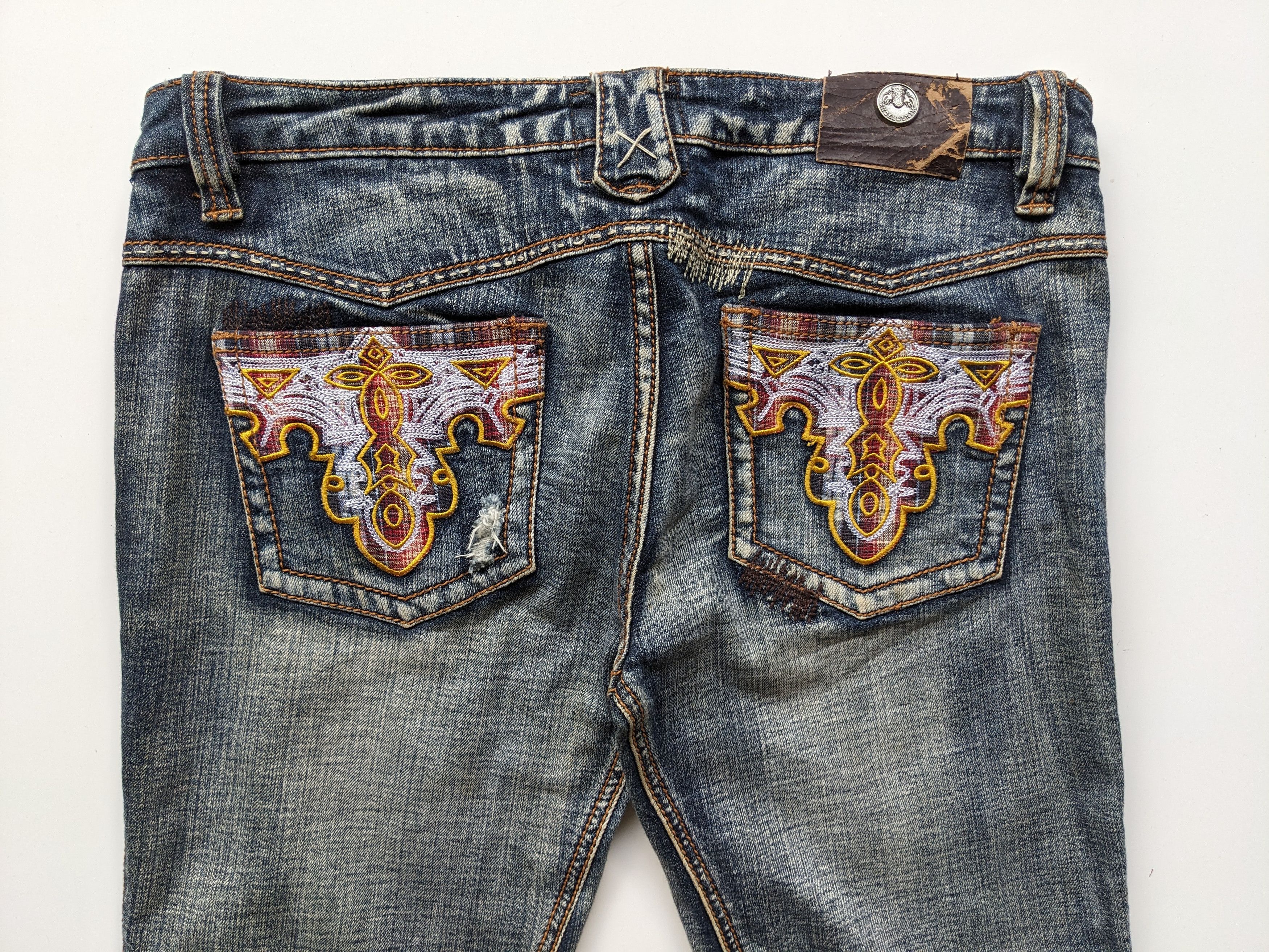 If Six Was Nine × Japanese Brand Angel Jeans cowboy flare jeans Size 34" / US 12 / IT 48 - 3 Thumbnail