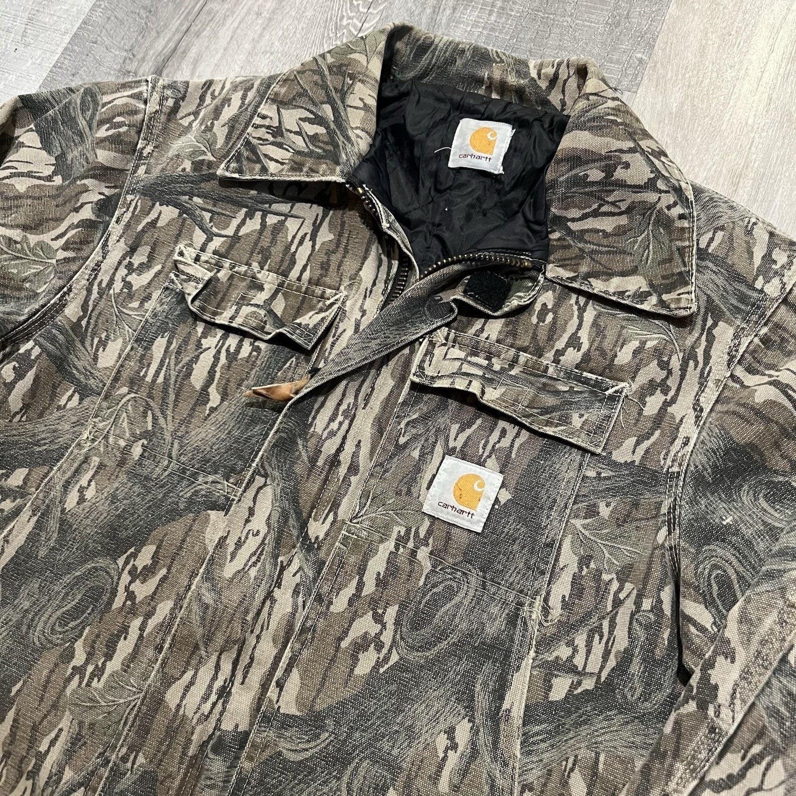 Carhartt VTG Carhartt J63 MOT Jacket 90s Mossy Oak Camo Treestand Size US L / EU 52-54 / 3 - 3 Thumbnail