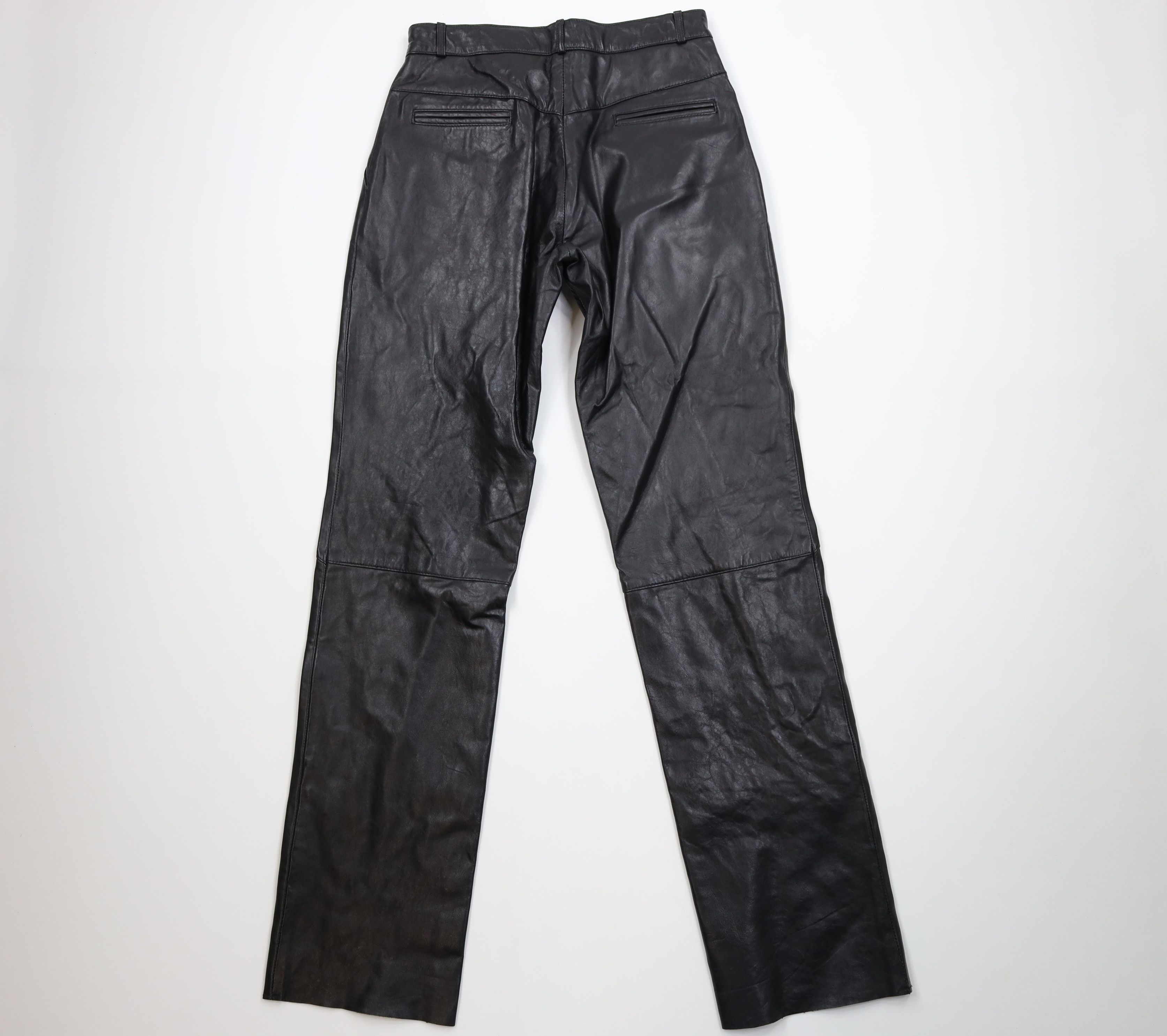Vintage Vintage 90s Streetwear Soft Leather Straight Leg Pants Size US 30 / EU 46 - 9 Thumbnail