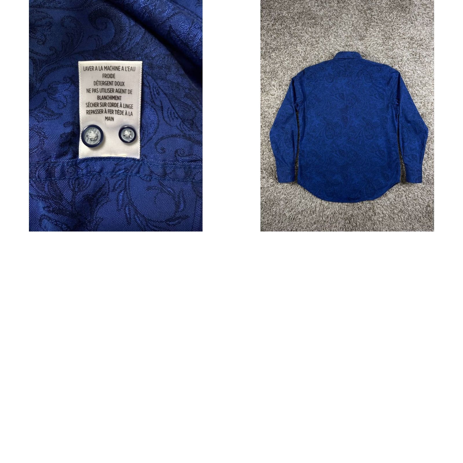 Robert Graham Robert Graham Long Sleeve Shirt Men Small Button-Up Royal Blue Size US S / EU 44-46 / 1 - 9 Thumbnail