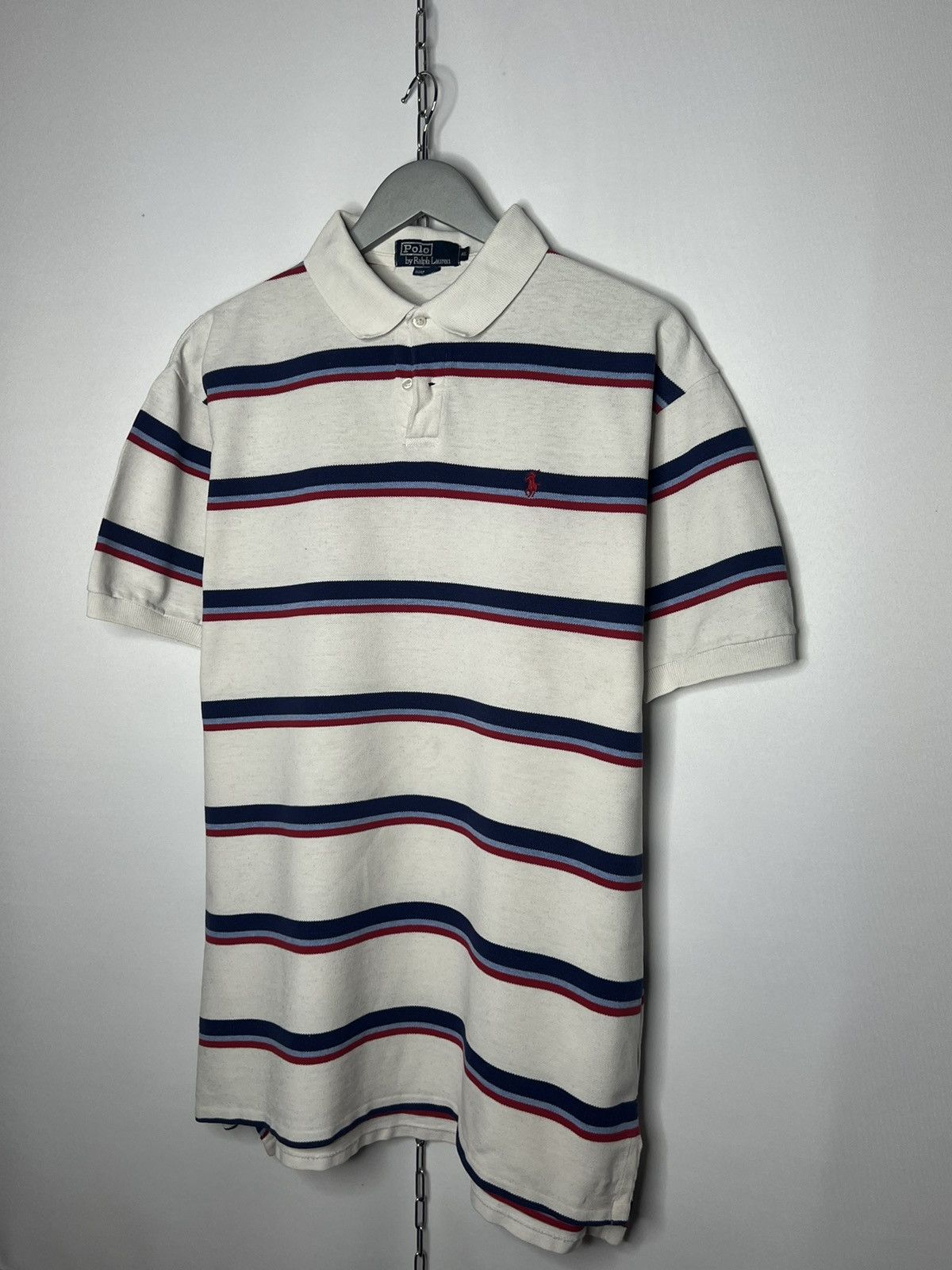 Polo Ralph Lauren × Vintage 🐎Vintage Polo Ralph Lauren Striped Polo Rugby Shirt🐎 Size US XL / EU 56 / 4 - 2 Thumbnail