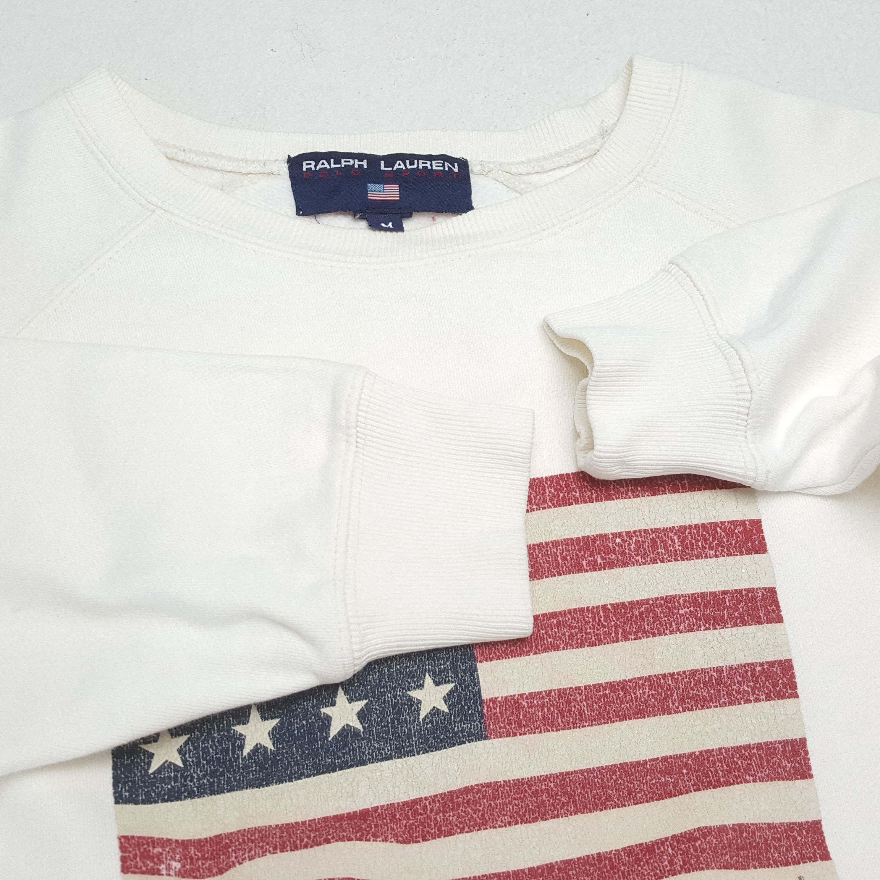 Ralph Lauren × Vintage RALPH LAUREN Polo Sport Flag Design Streetwear Sweatshirt Size US L / EU 52-54 / 3 - 7 Thumbnail
