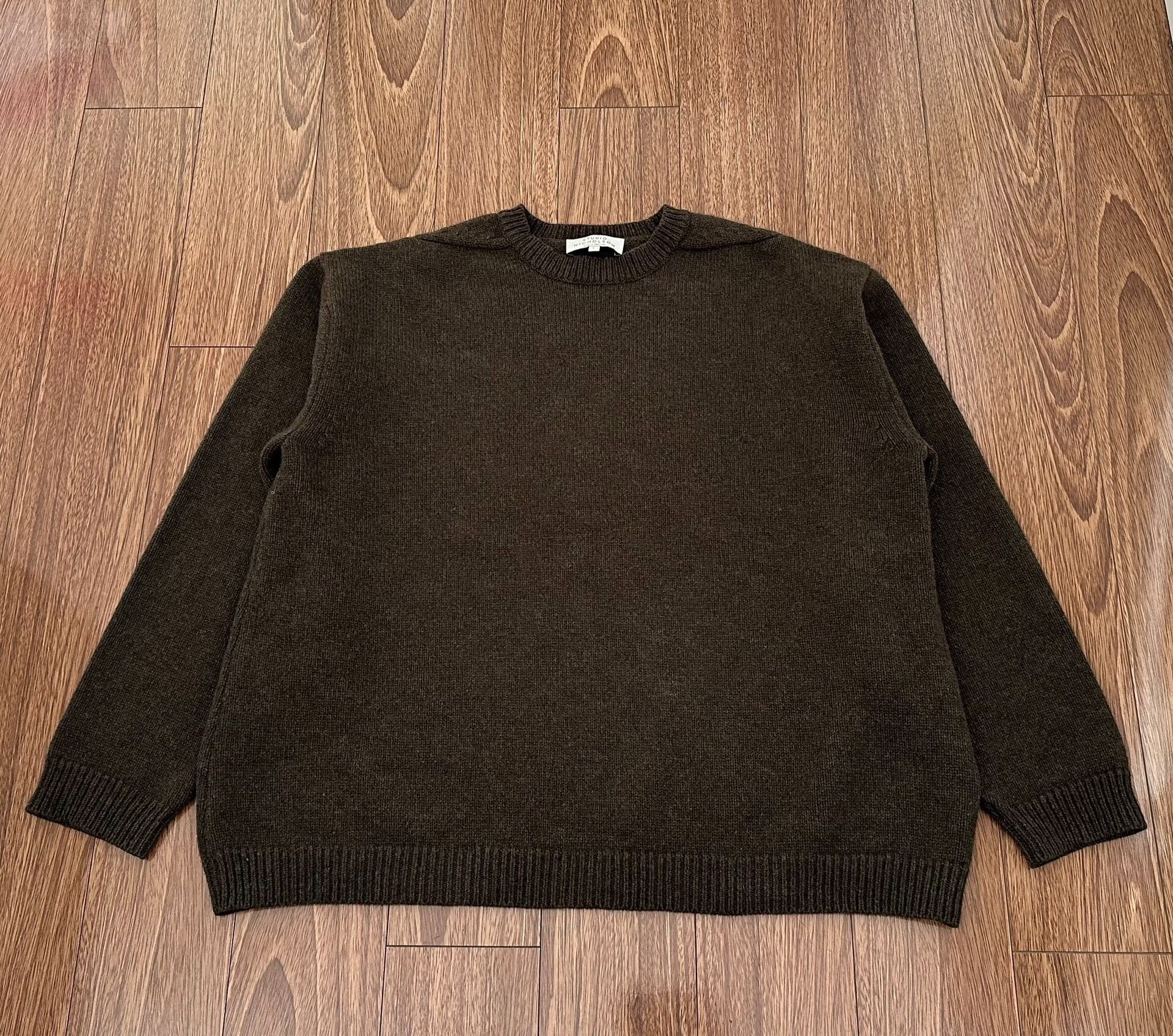 Studio Nicholson studio nicholson guernsey jumper in dark brown Size US L / EU 52-54 / 3 - 1 Thumbnail