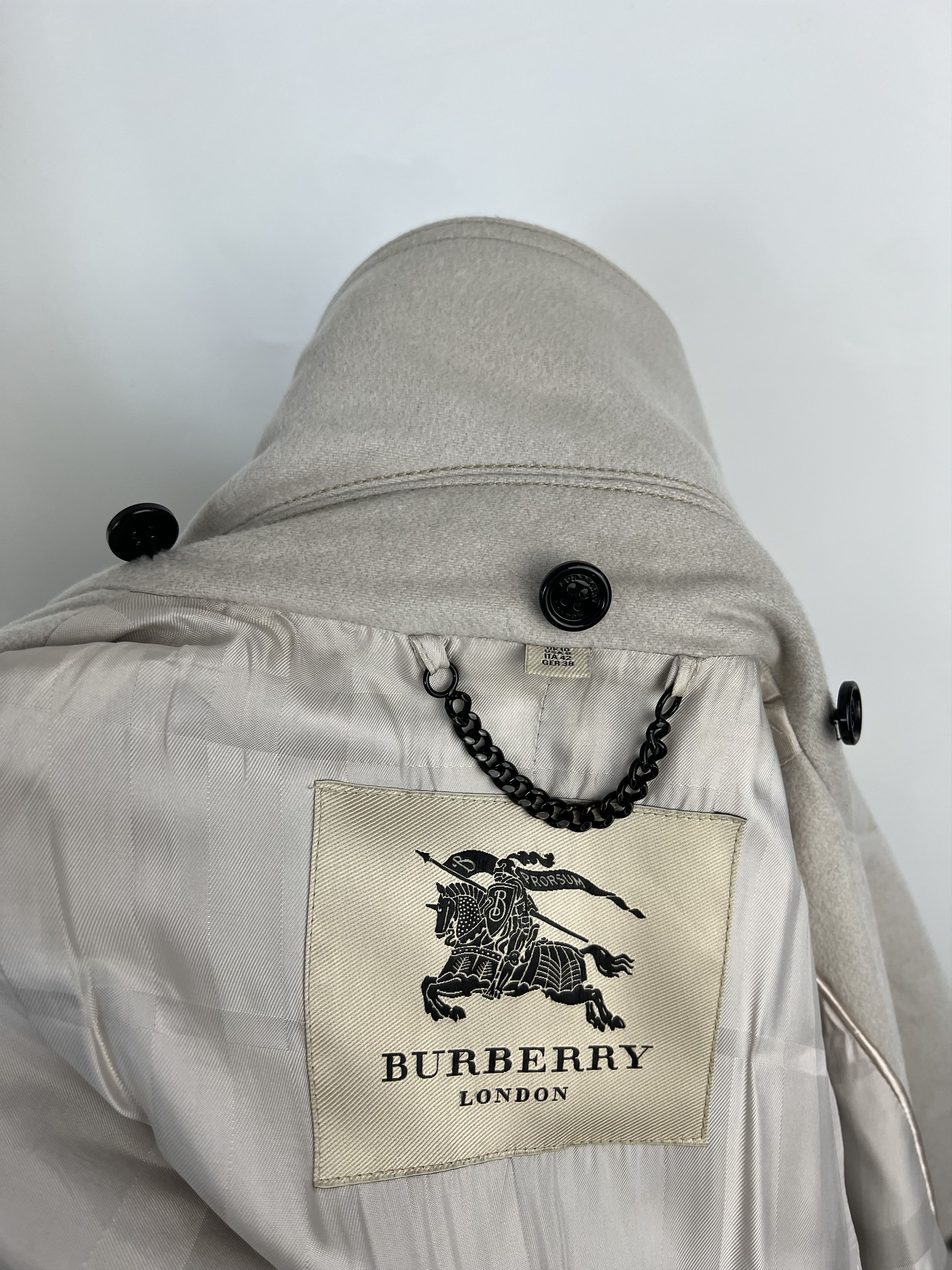 Burberry Burberry 100% Cashmere Double Breasted Coat Size US 8 Size M / US 6-8 / IT 42-44 - 22 Thumbnail