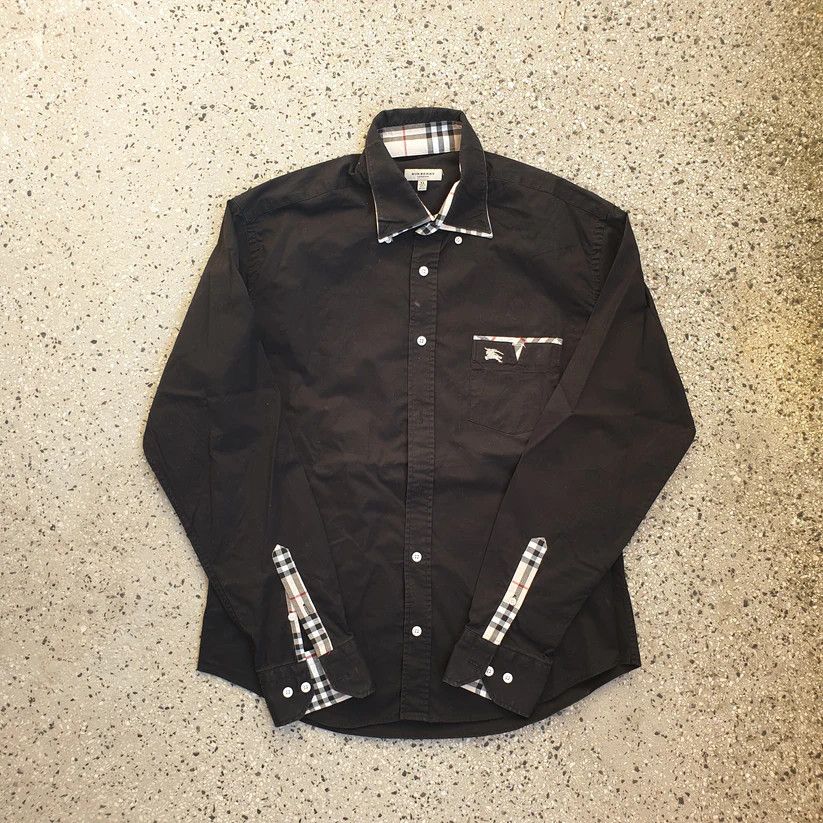 Burberry Burberry Black Button Up Shirt Size US M / EU 48-50 / 2 - 1 Thumbnail