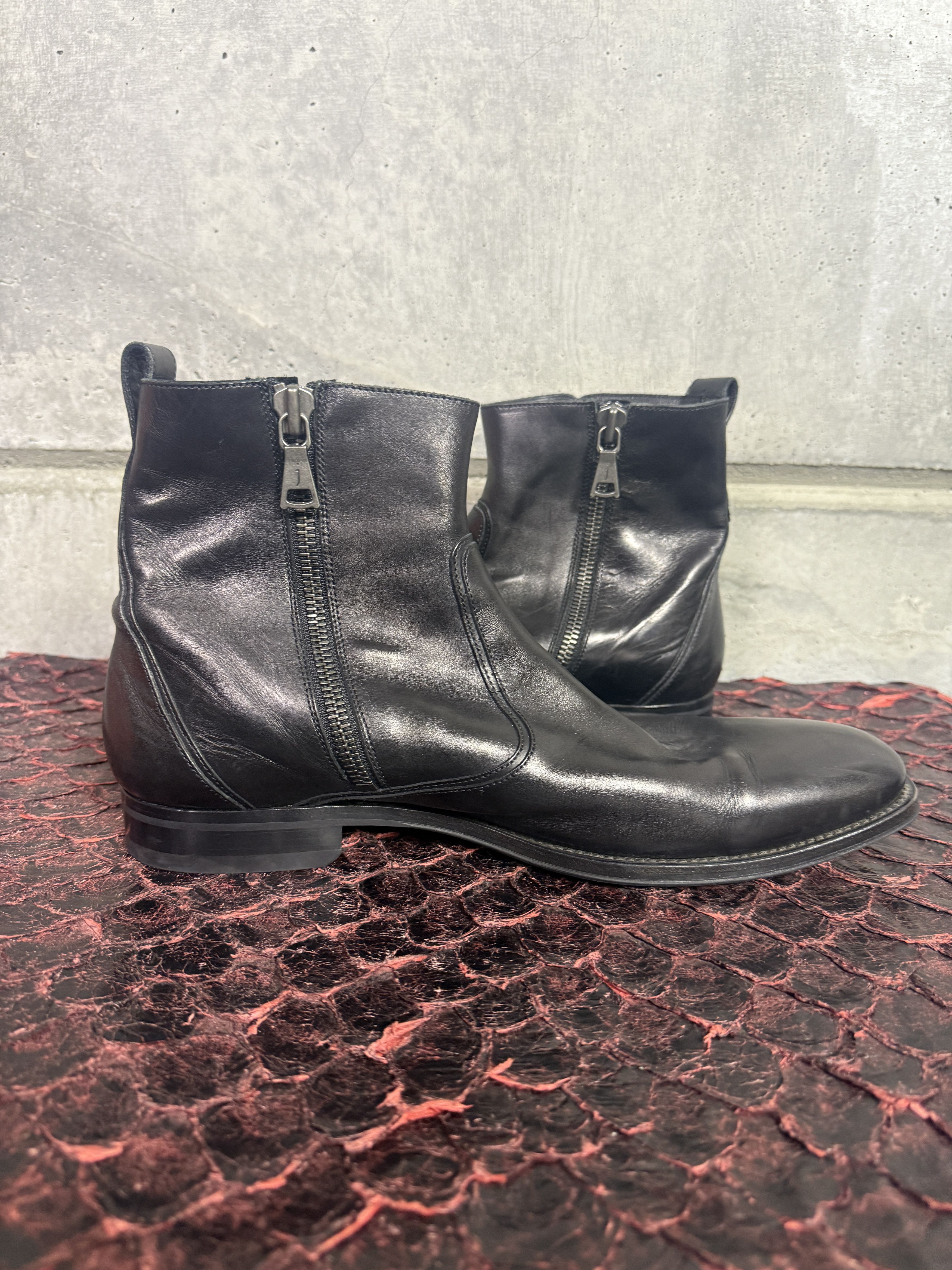 John Varvatos John Varvatos Side Zip Leather Boots Size US 13 / EU 46 - 6 Thumbnail