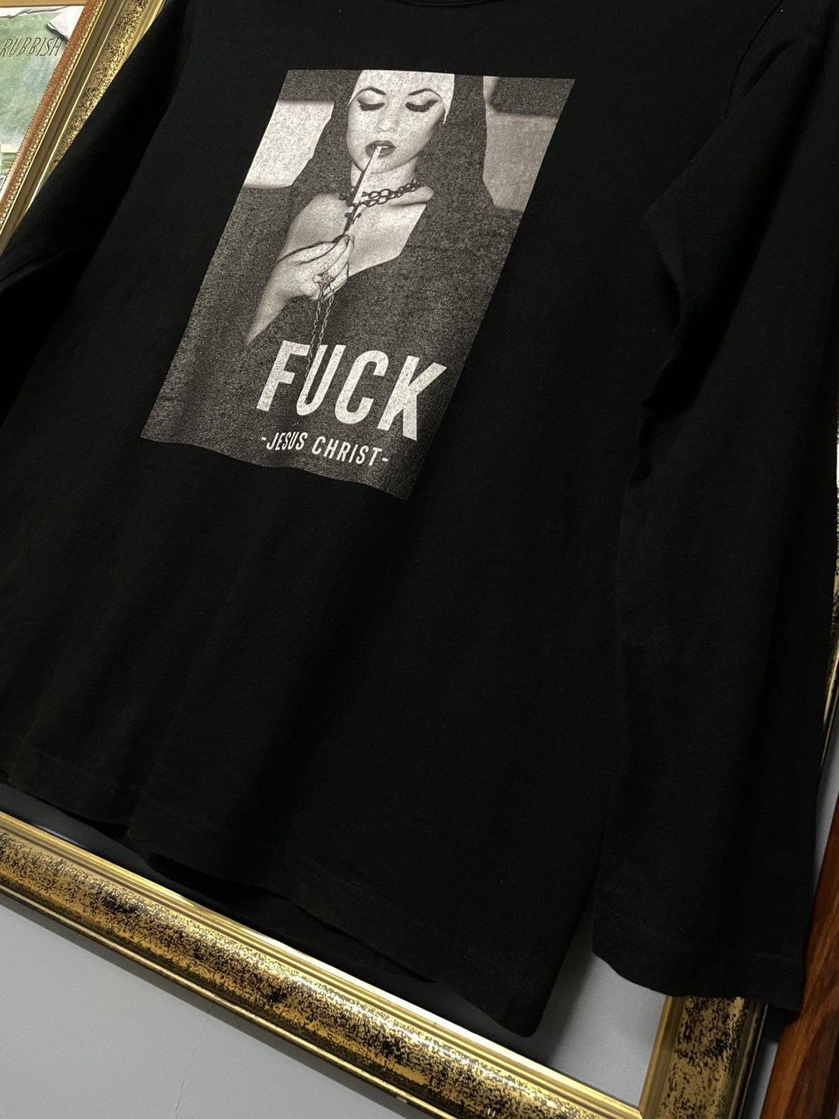Designer × Japanese Brand × Vintage Vintage Promo Fuck -Jesus Christ- Streetwear Longsleeve Tee Size US M / EU 48-50 / 2 - 5 Thumbnail