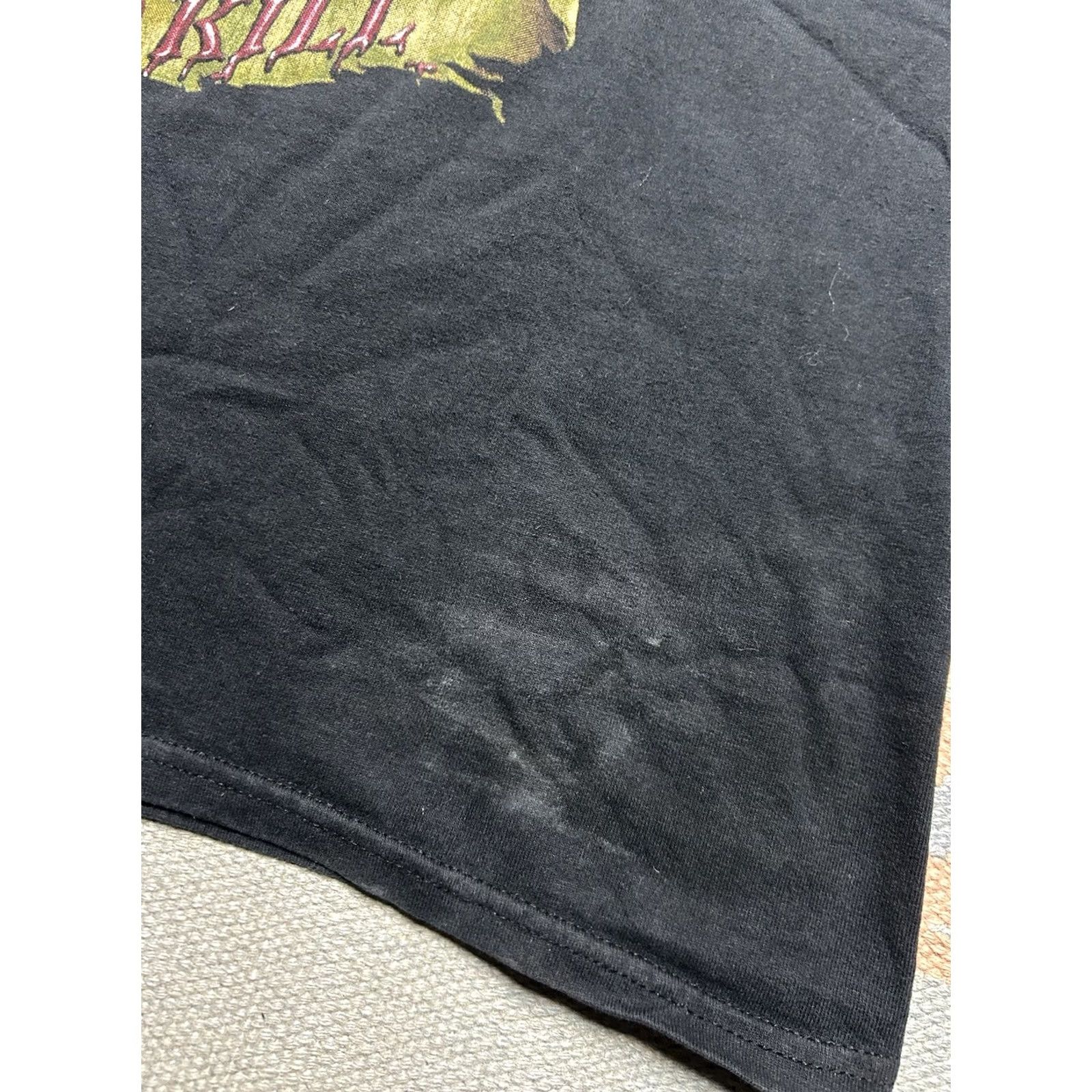 Fruit Of The Loom VINTAGE Fruit of the Loom T-Shirt Dog Pitbull 3D Emblem Black Barbed Wire XL Mens Shirt Size US XL / EU 56 / 4 - 3 Thumbnail