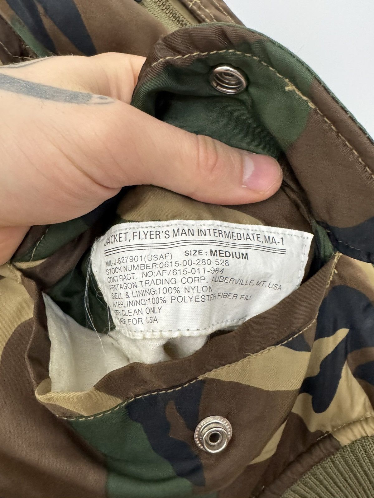 Vintage Camo Bomber Jacket Rare Streetwear Hype RAF Vibe Rap Y2k Size US M / EU 48-50 / 2 - 4 Thumbnail