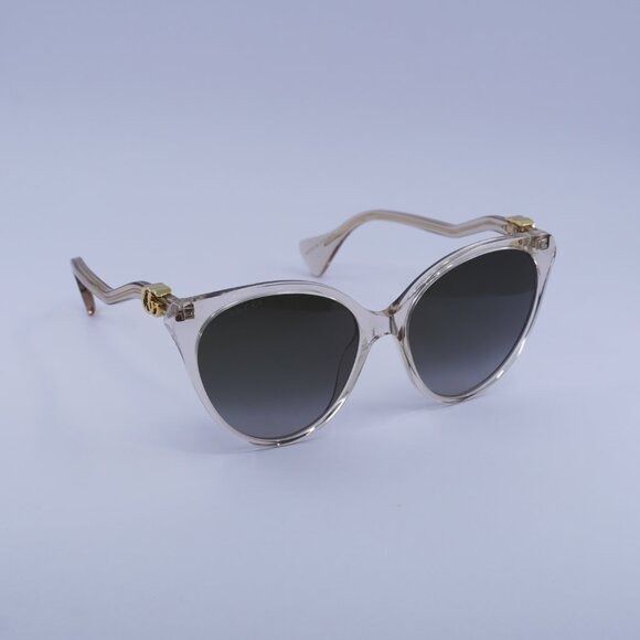 Gucci Gucci GG1011S 006 Sunglasses Transparent Pink Cat Eye Frame Size ONE SIZE - 4 Thumbnail
